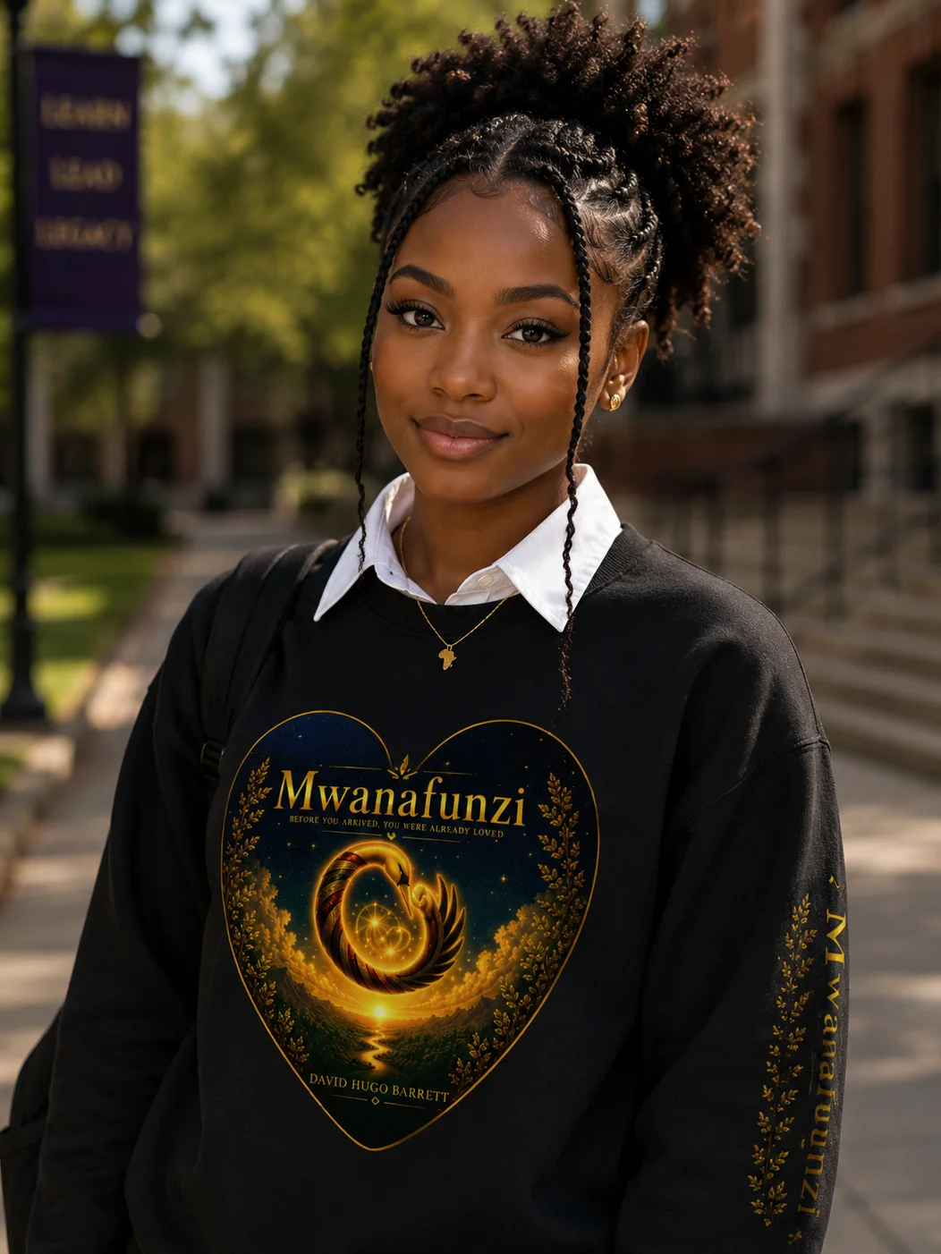 Mwanafunzi Unisex Definition Heart Sweatshirt Wrist Accent product image (2)