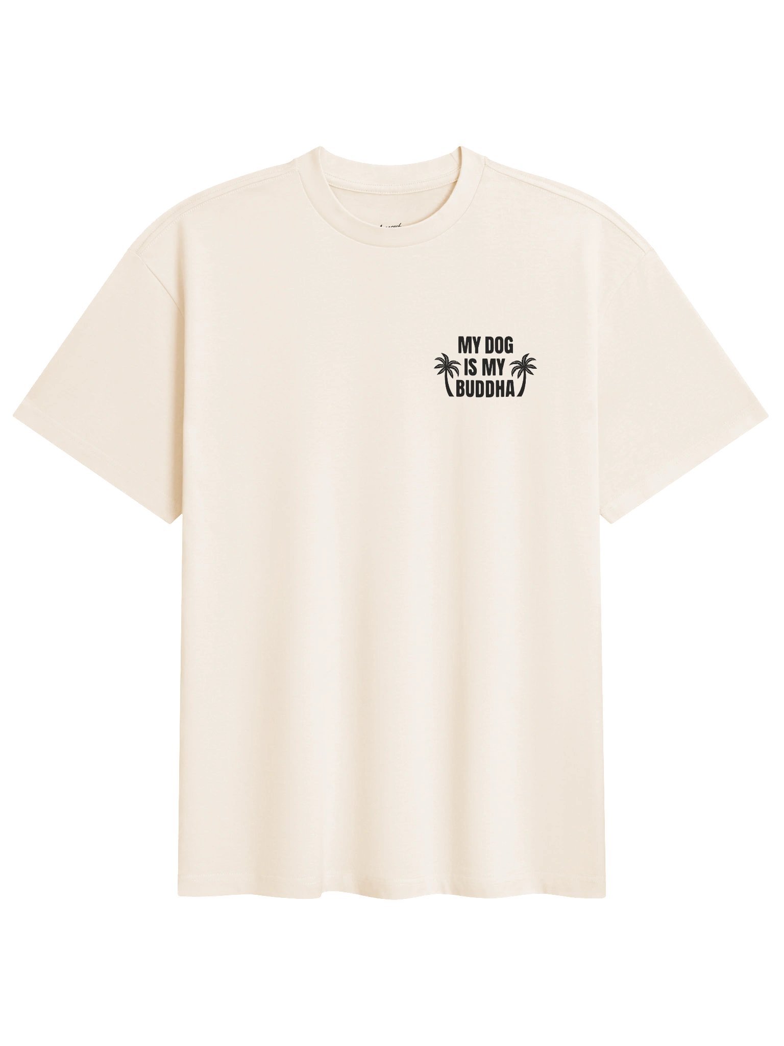 My Dog is My Buddha Box Tee Vintage White product image (2)