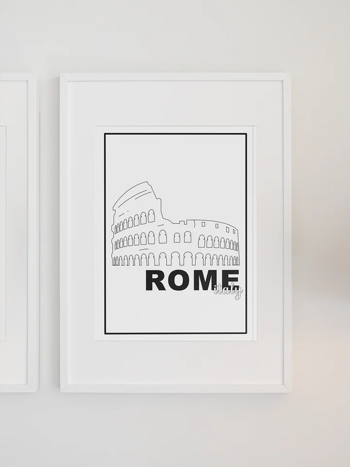Colosseum Line Art Poster, Rome Italy Landmark Illustration, Minimalist Historic Ruins Drawing, Chic Italian Travel Wall Art Decor product image (1)