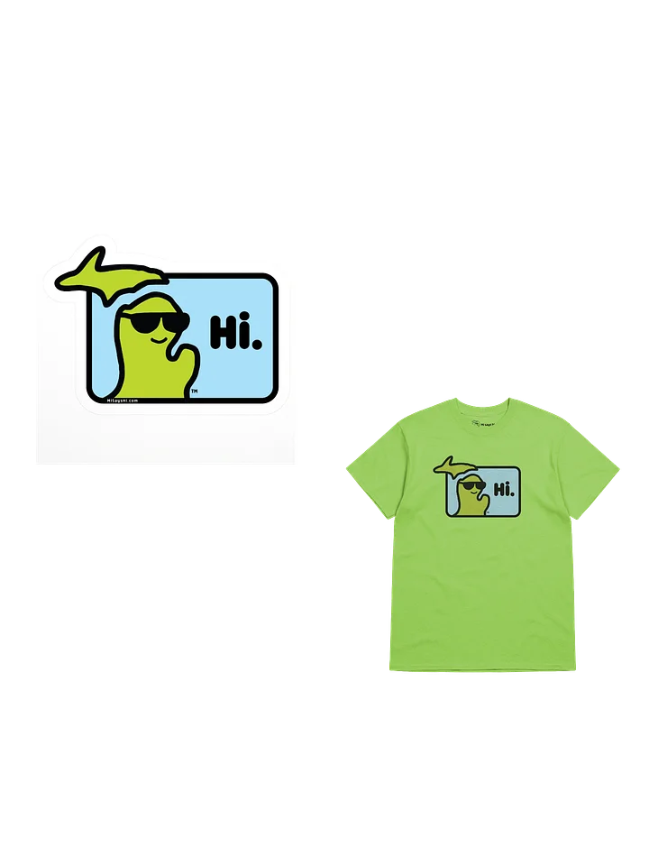 MI Says Hi™ Shirt & Sticker Bundle product image (1)