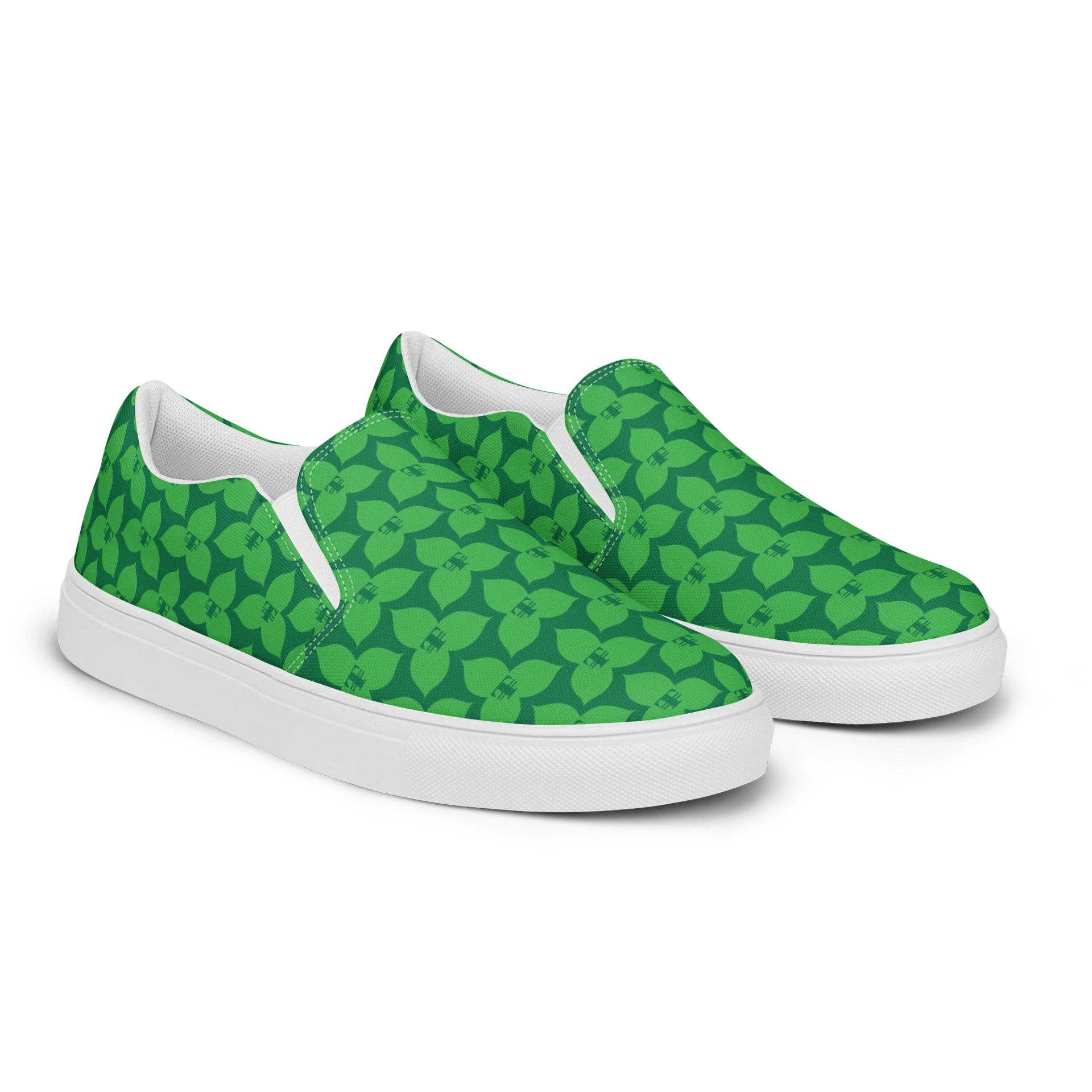 Trilliumnaire™ Icon Green Men's Canvas Slip-On Shoes product image (3)