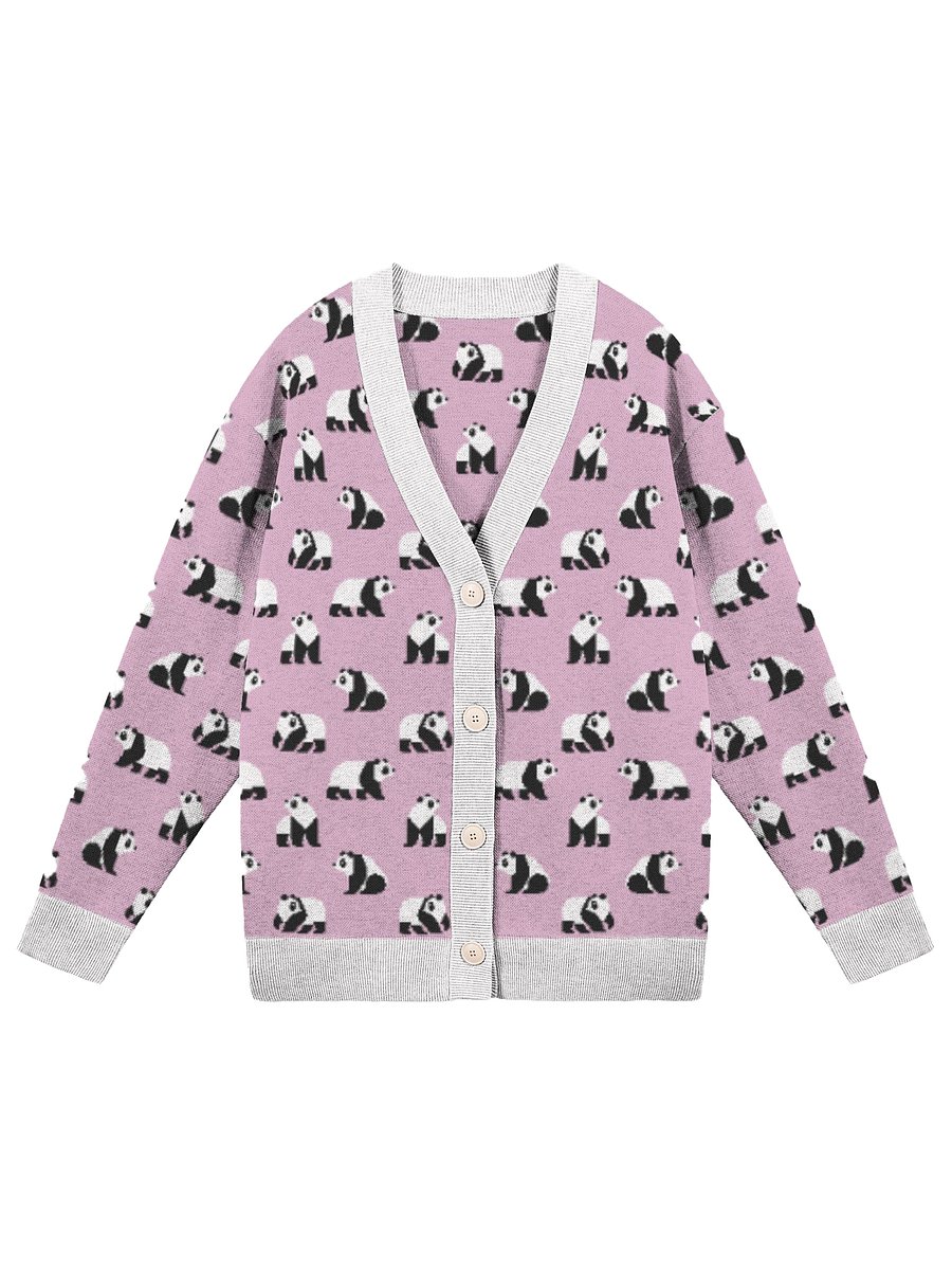 Pink Panda Cardigan (Unisex) Image 1