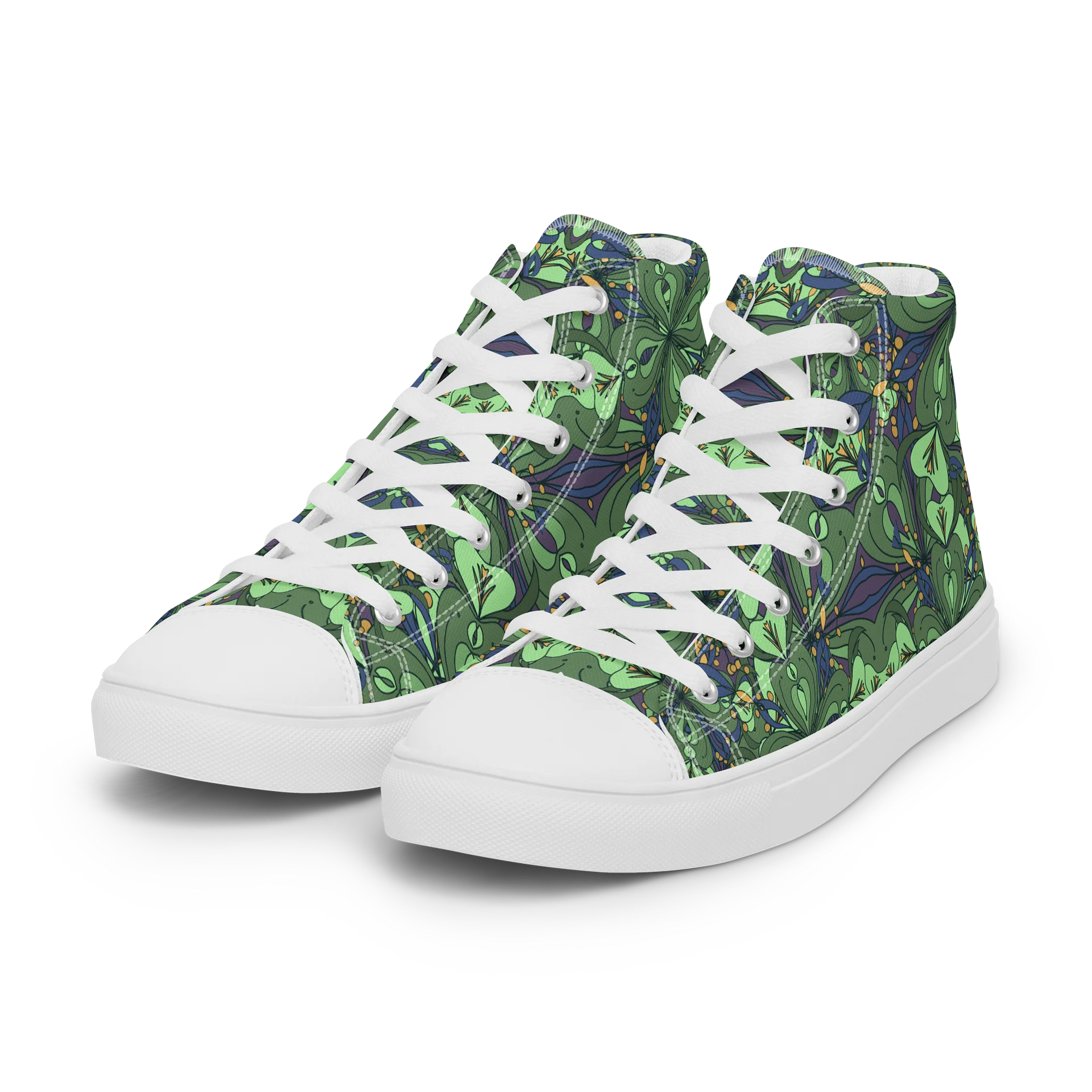 Fortune in Bloom Women’s High Top Canvas Shoes product image (2)