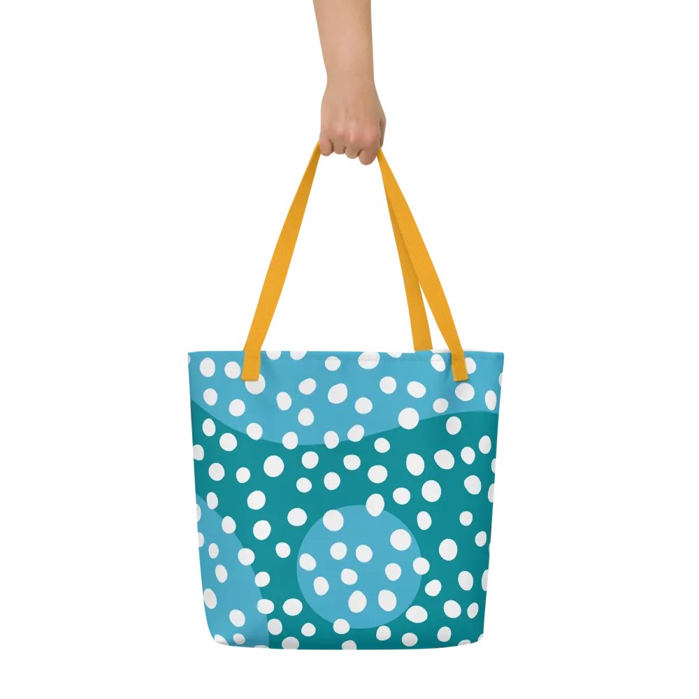 Turquoise Dot Clusters Large Tote Bag product image (7)