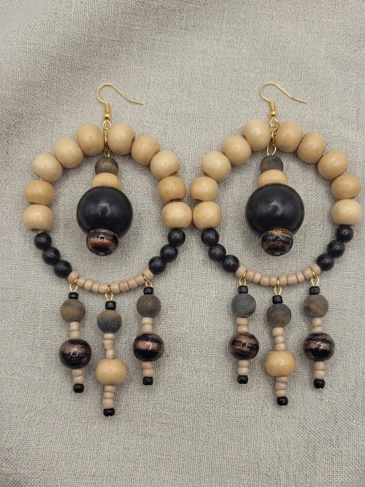 Wooded chimes earrings product image (1)