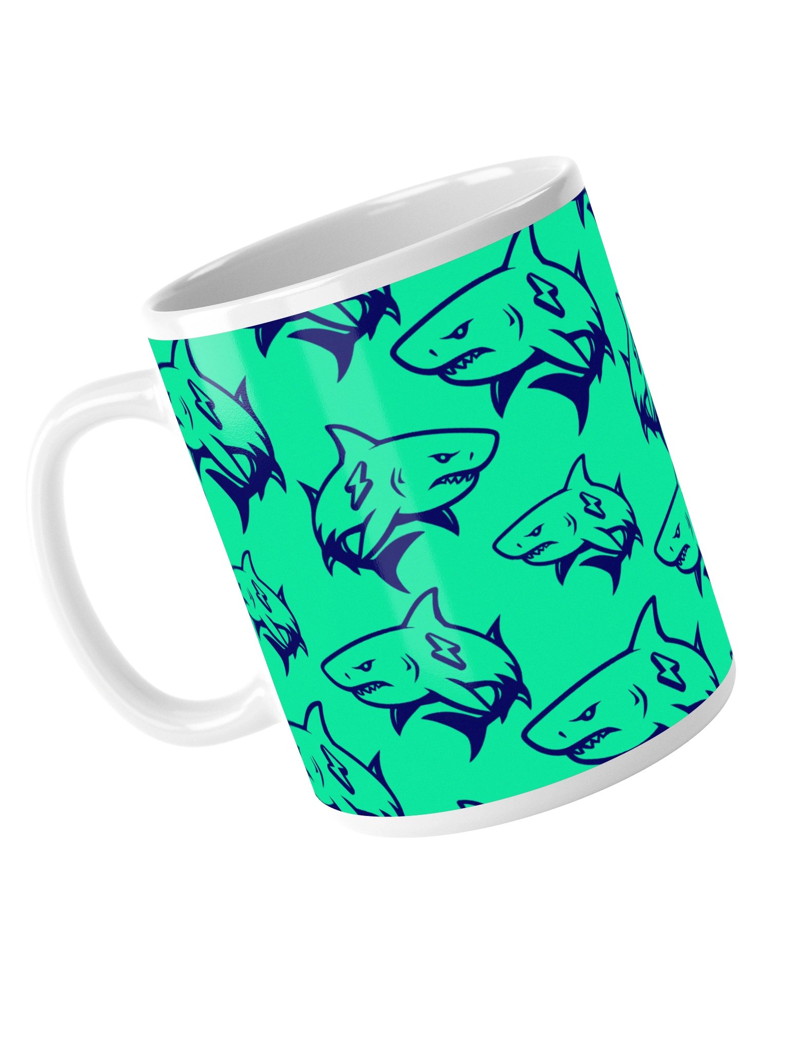 Giant Shark Pattern Mug Green product image (5)