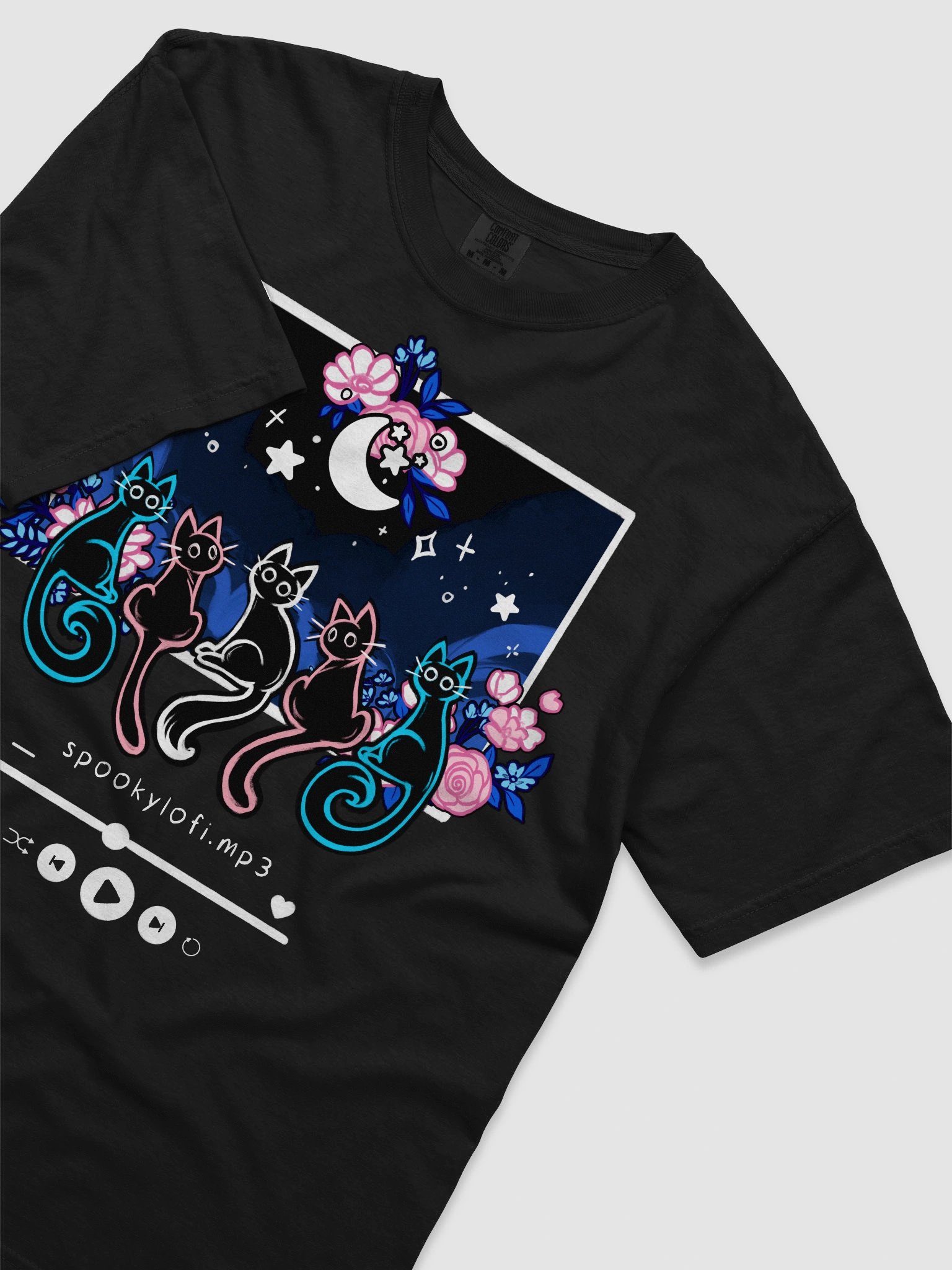 Subtle Transgender Pride Lofi Cat Tee product image (3)