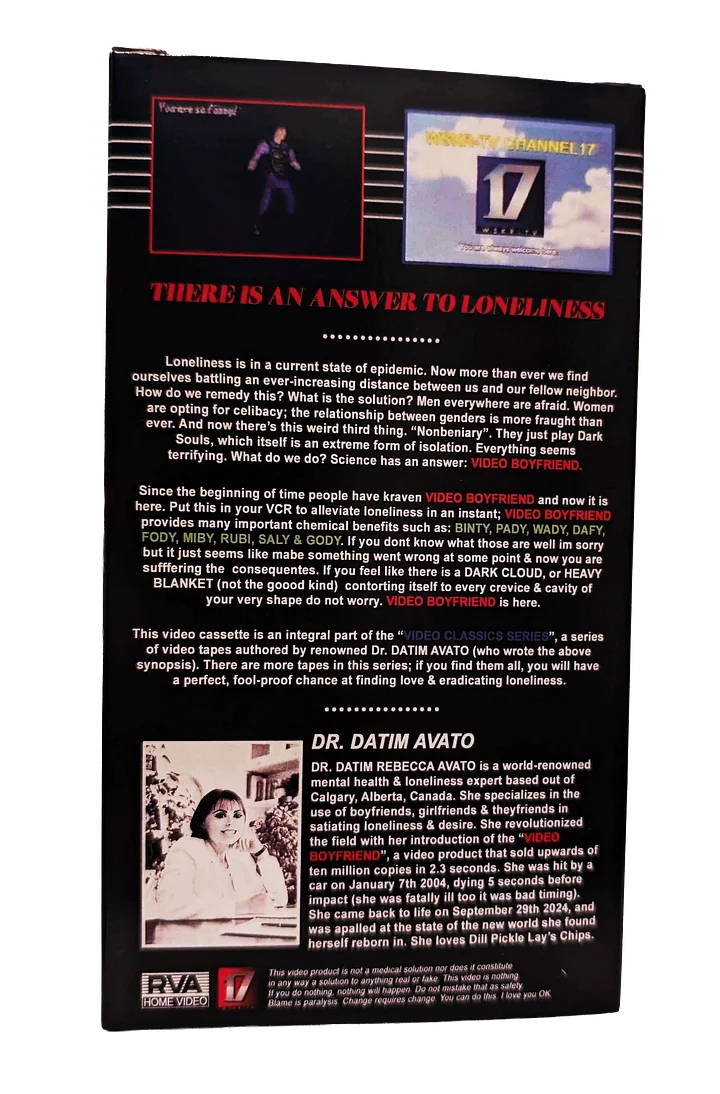 VIDEO BOYFRIEND Collector's VHS Tape product image (2)