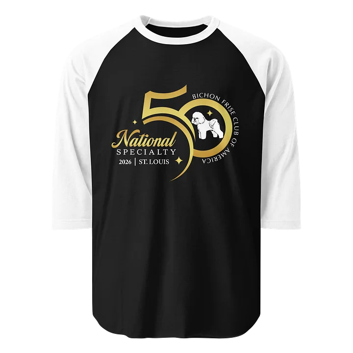 50th National Specialty Black Raglan Sleeve Tee product image (1)