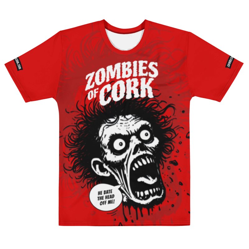 Zombie Floating Head Allover Print T-Shirt (Blood Red Version) product image (6)