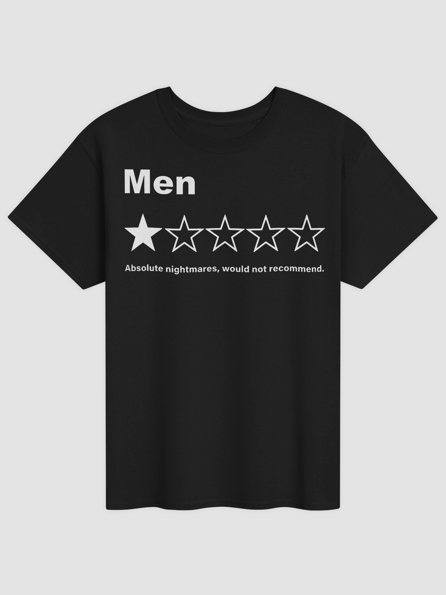 Men 1 Star Review T-Shirt - Funny Sarcastic Dating Humor Tee product image (2)