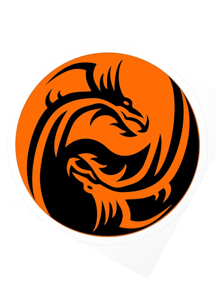 Yin Yang Dragon Sticker product image (2)