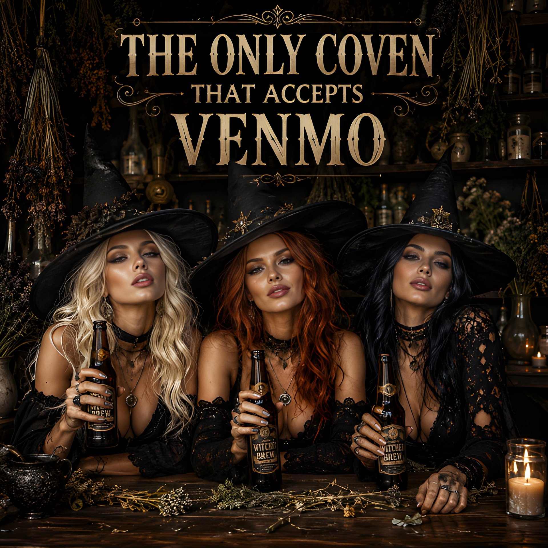 Funny Witch Gift The Only Coven That Accepts Venmo Dark Academia Wall Art 8K JPG product image (2)