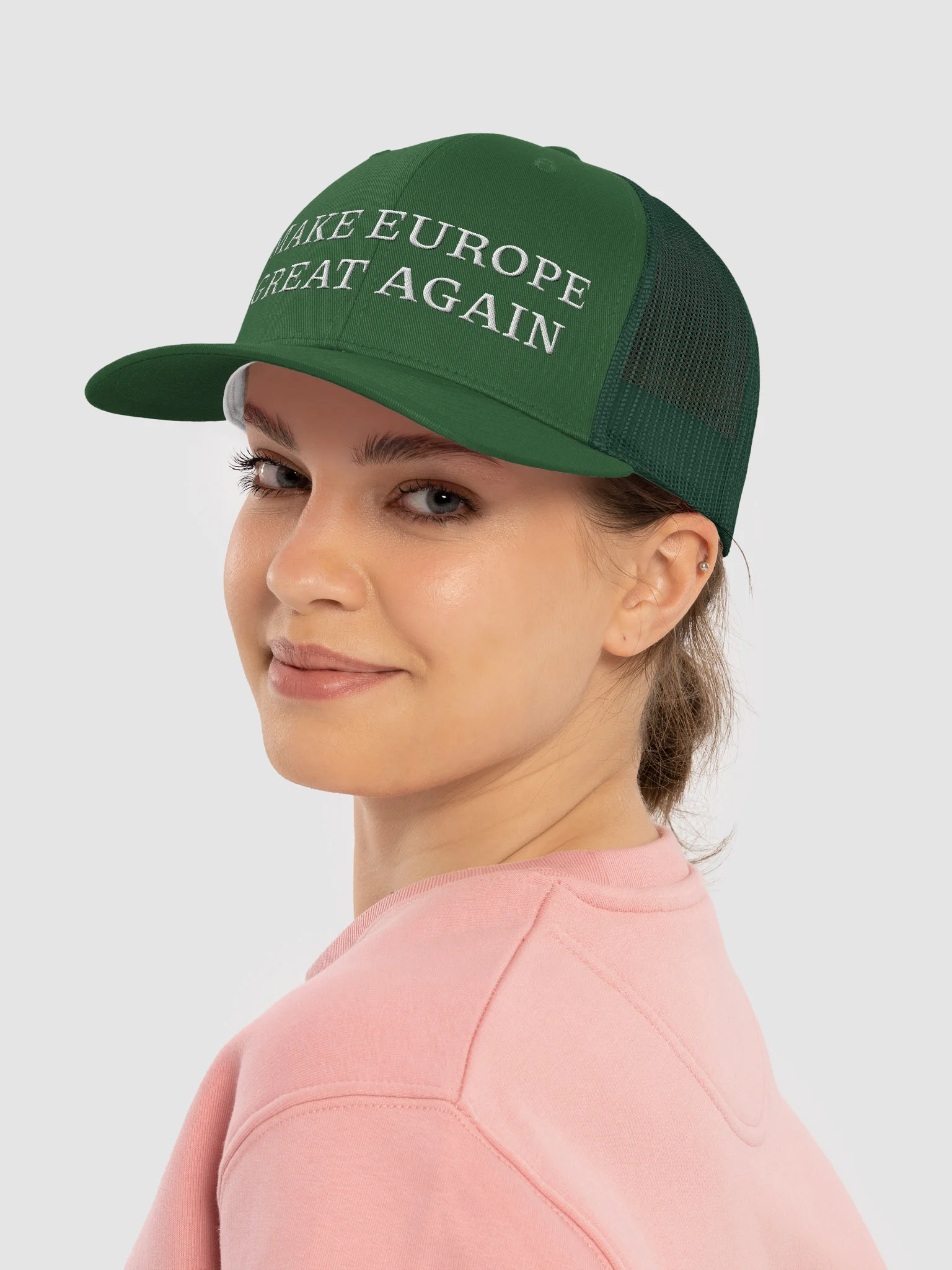Make Europe Great Again Embroidery Trucker Hat product image (34)