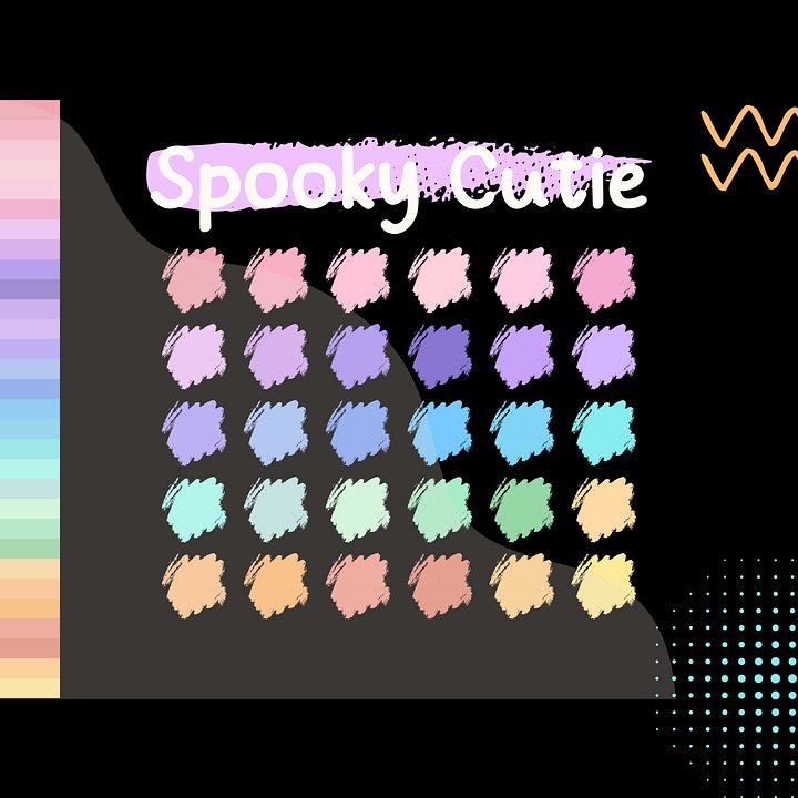 Spooky Cutie Procreate Color Palette with HEX Codes ★ DIGITAL ★ product image (2)