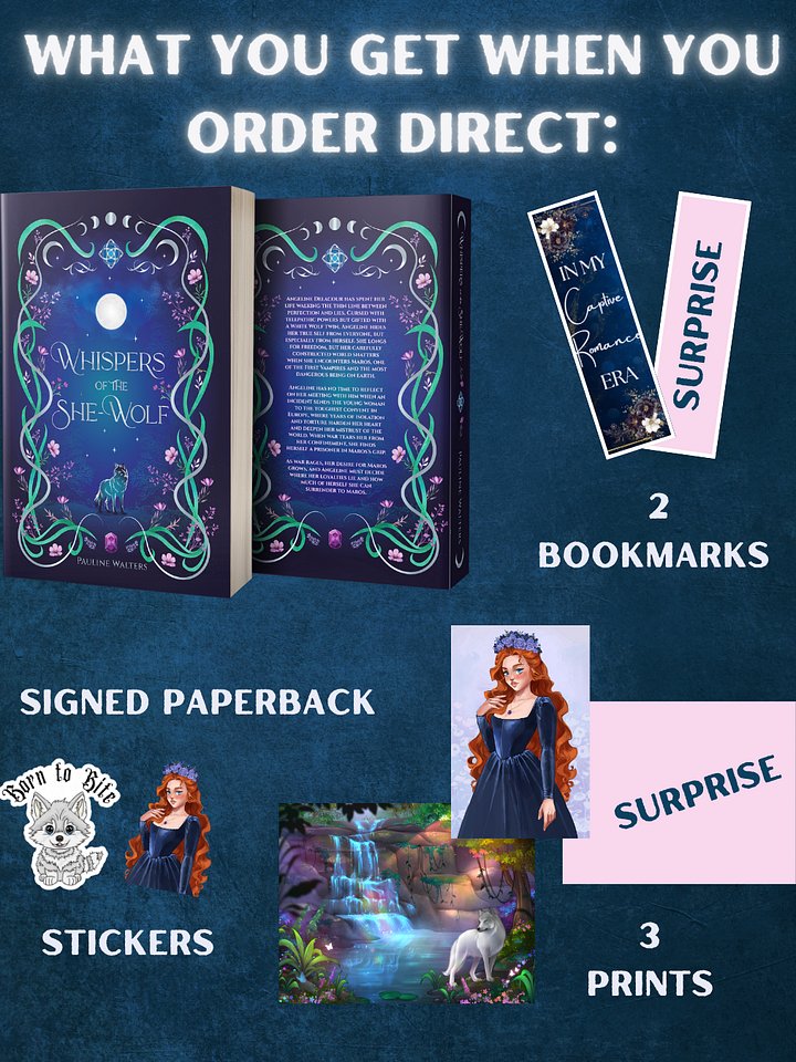 Whispers of the She-Wolf / signed paperback + swag pack product image (2)