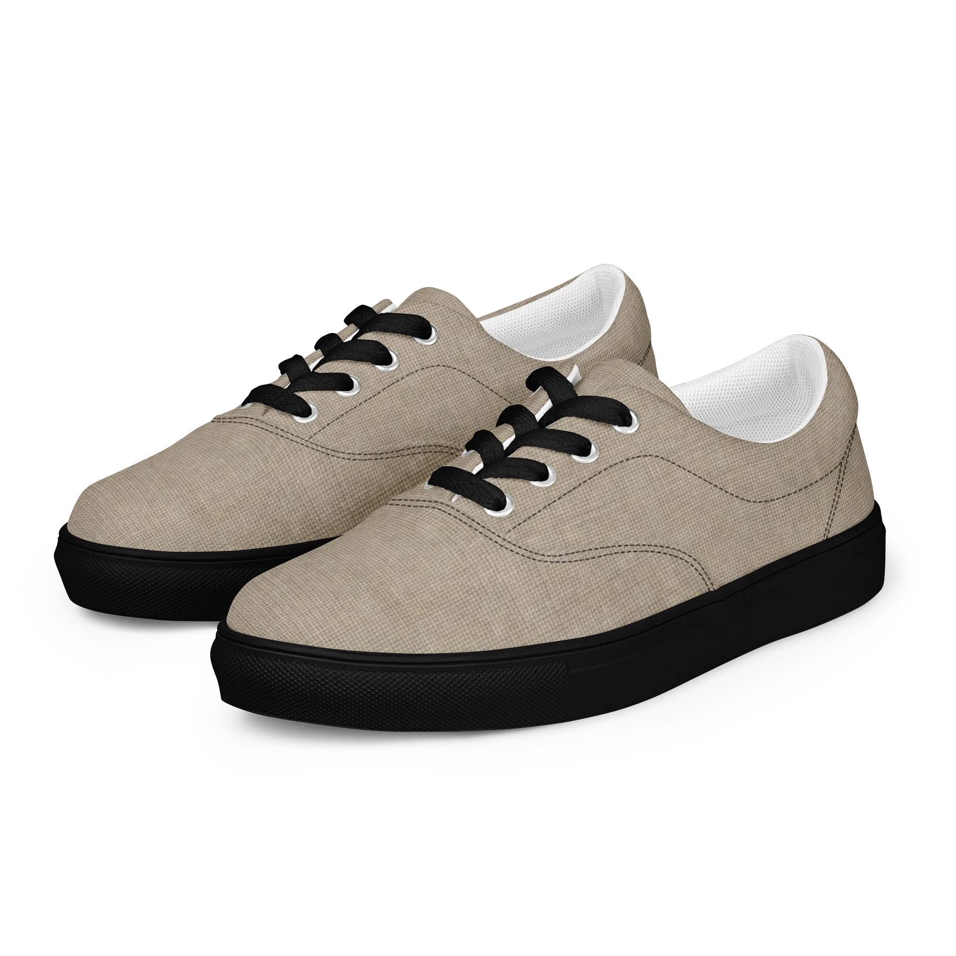 "Taupe" Men’s Lace-Up Canvas Shoes product image (2)