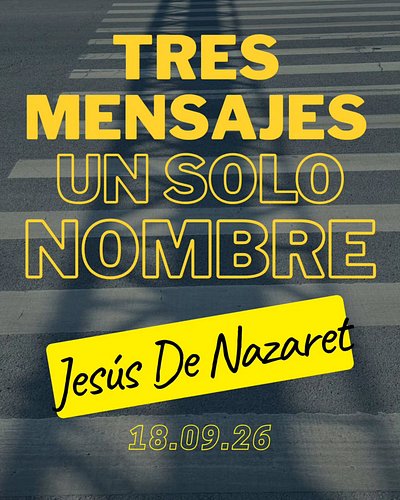 Tres mensajes. Un solo nombre.

JESÚS DE NAZARET.

Tres diseños inspirados en sus palabras.

18.09.26

Disponible mañana en S...