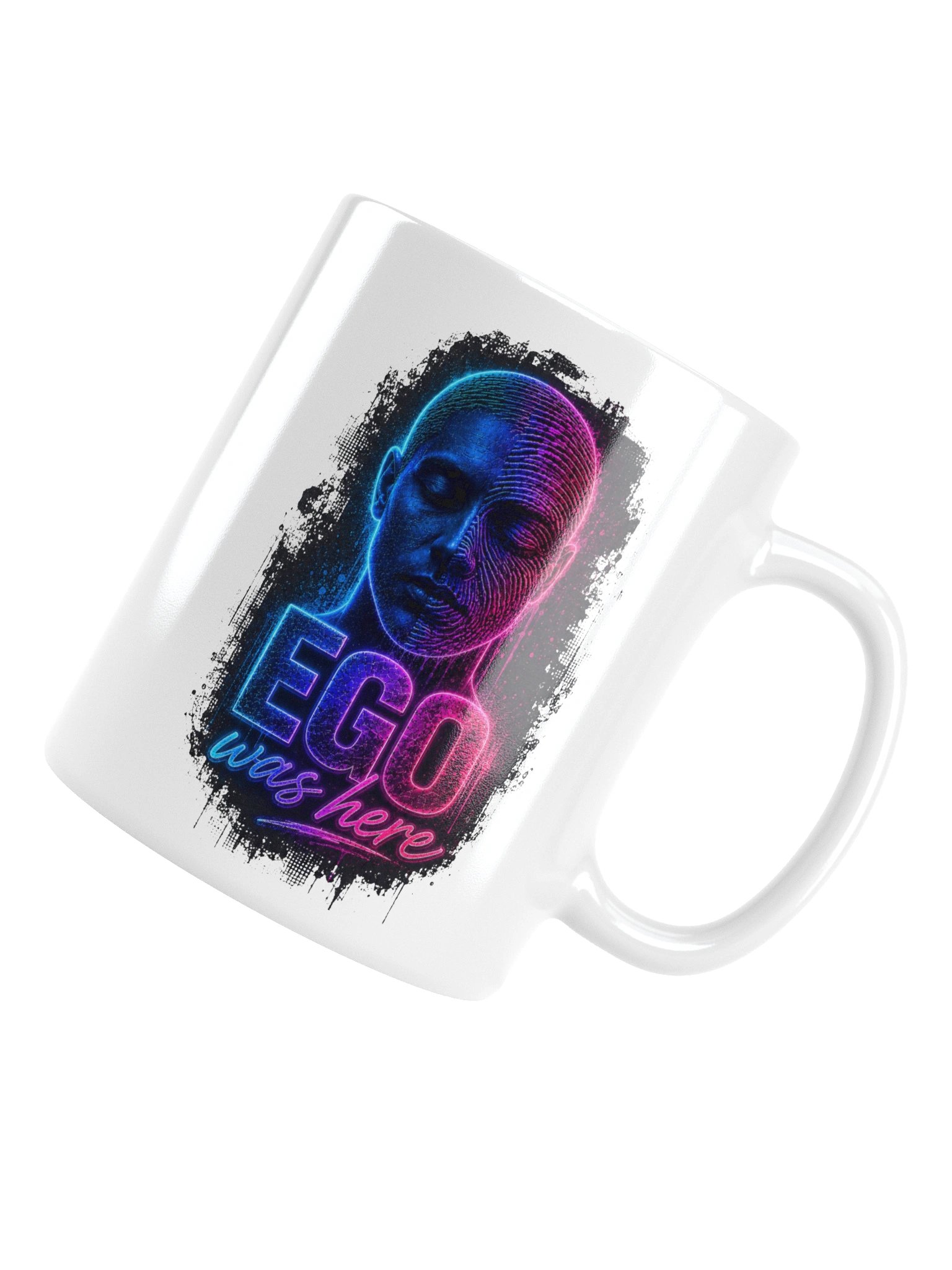 Neon Portrait White Glossy Mug product image (3)
