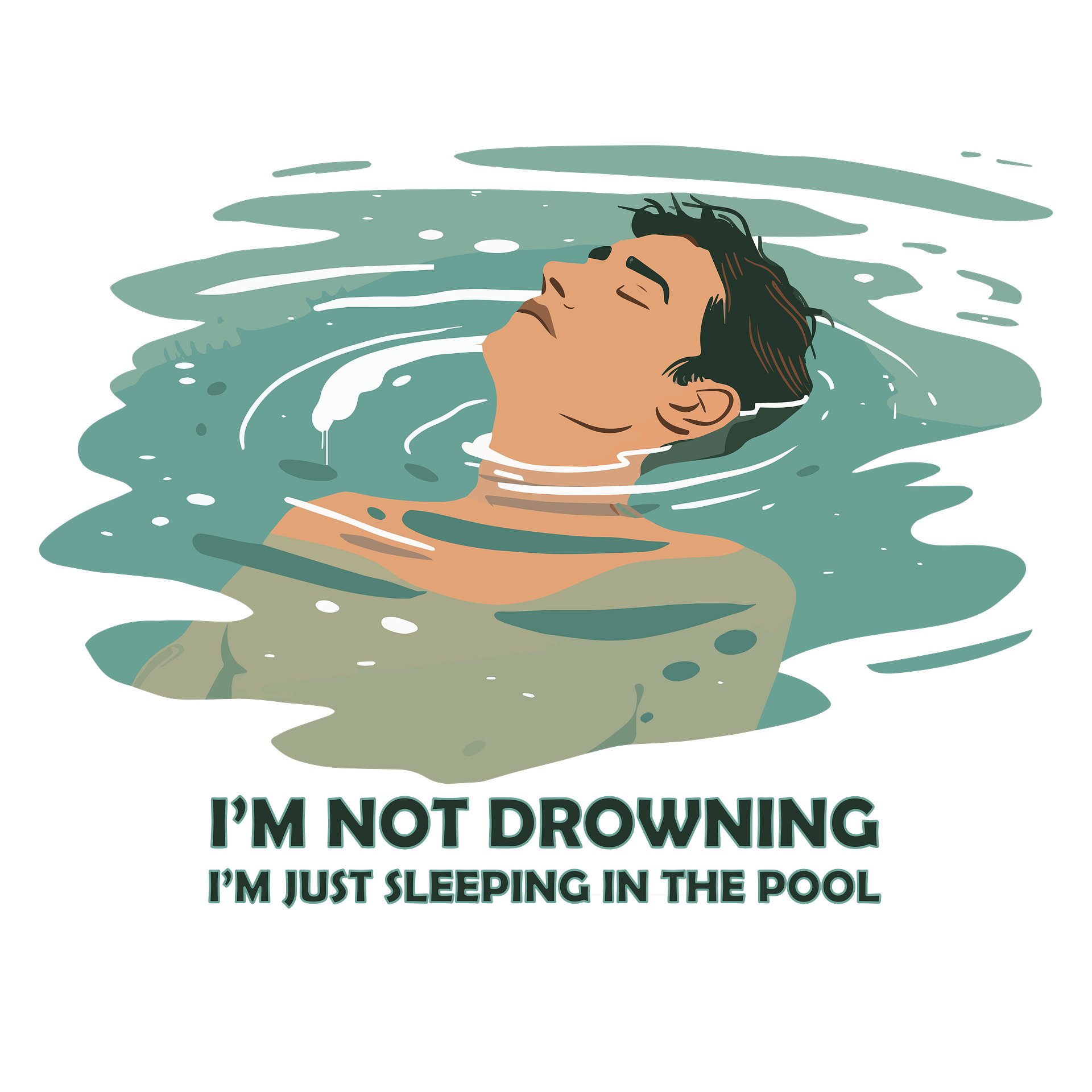 Pool Sleeping - Long Sleeve Tee product image (2)