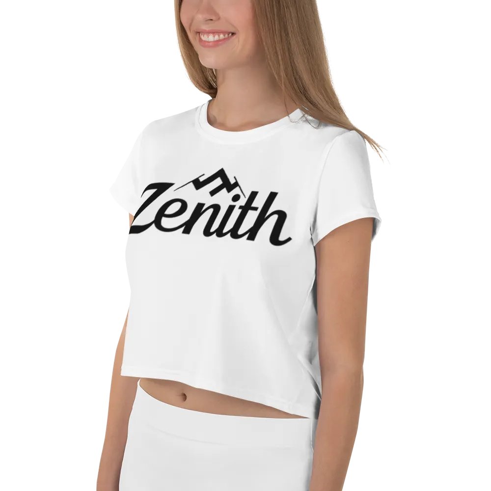 Zenith Women's Crop Tee - White, Mountain Peak Design product image (9)