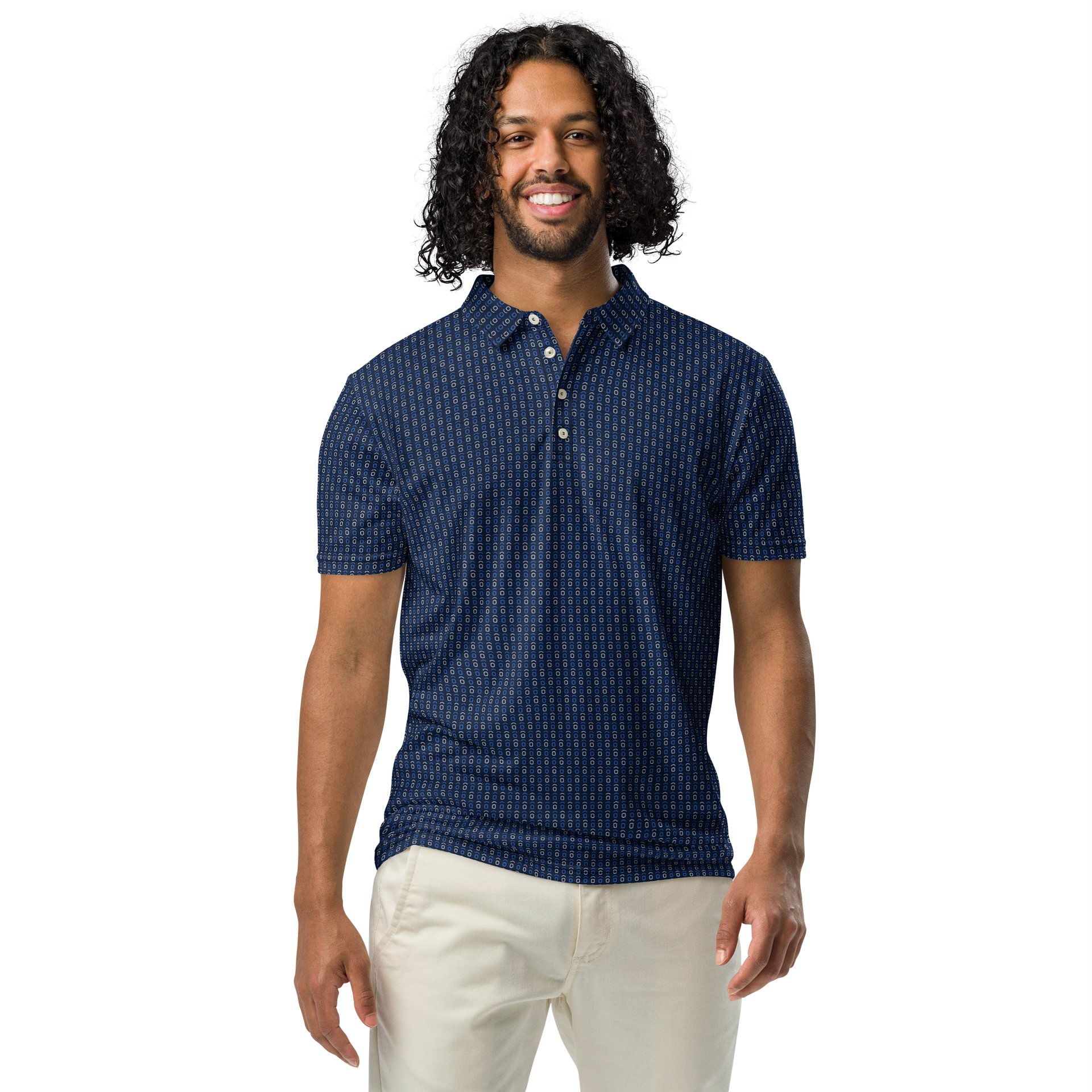 OVTLYR ALL OVER PRINT - POLO SHIRT - RUNS SMALL (ORDER NEXT SIZE UP) - Navy product image (3)