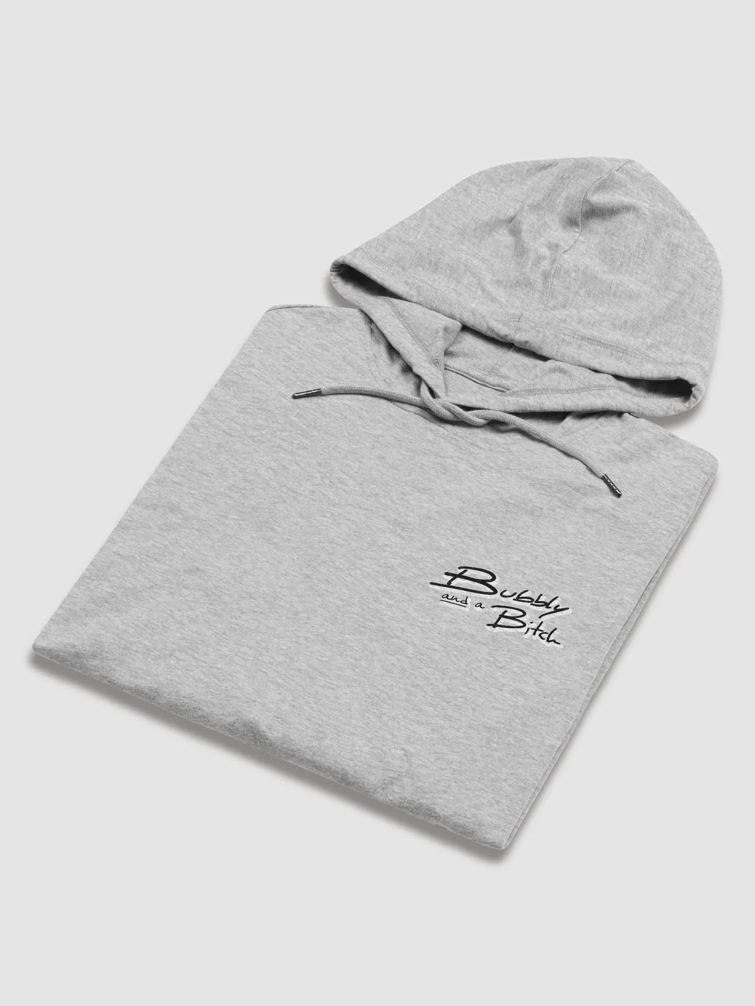 Bubbly and a B*tch (sm. shadow design) printed unisex lightweight hoodie product image (6)