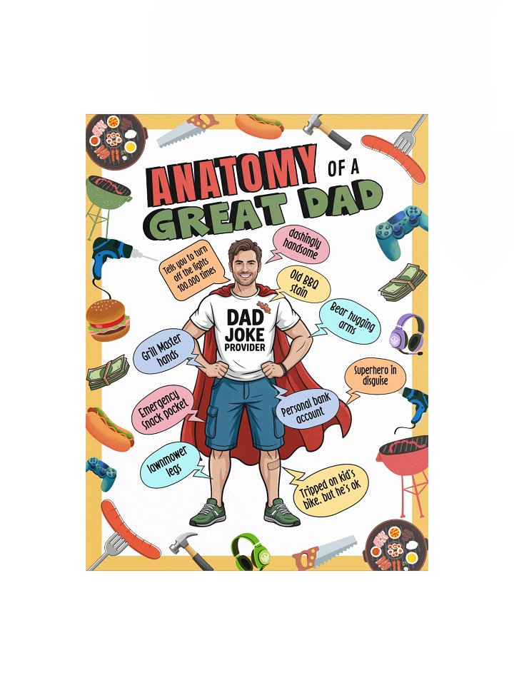 The Anatomy of a Great Dad Infographic product image (1)