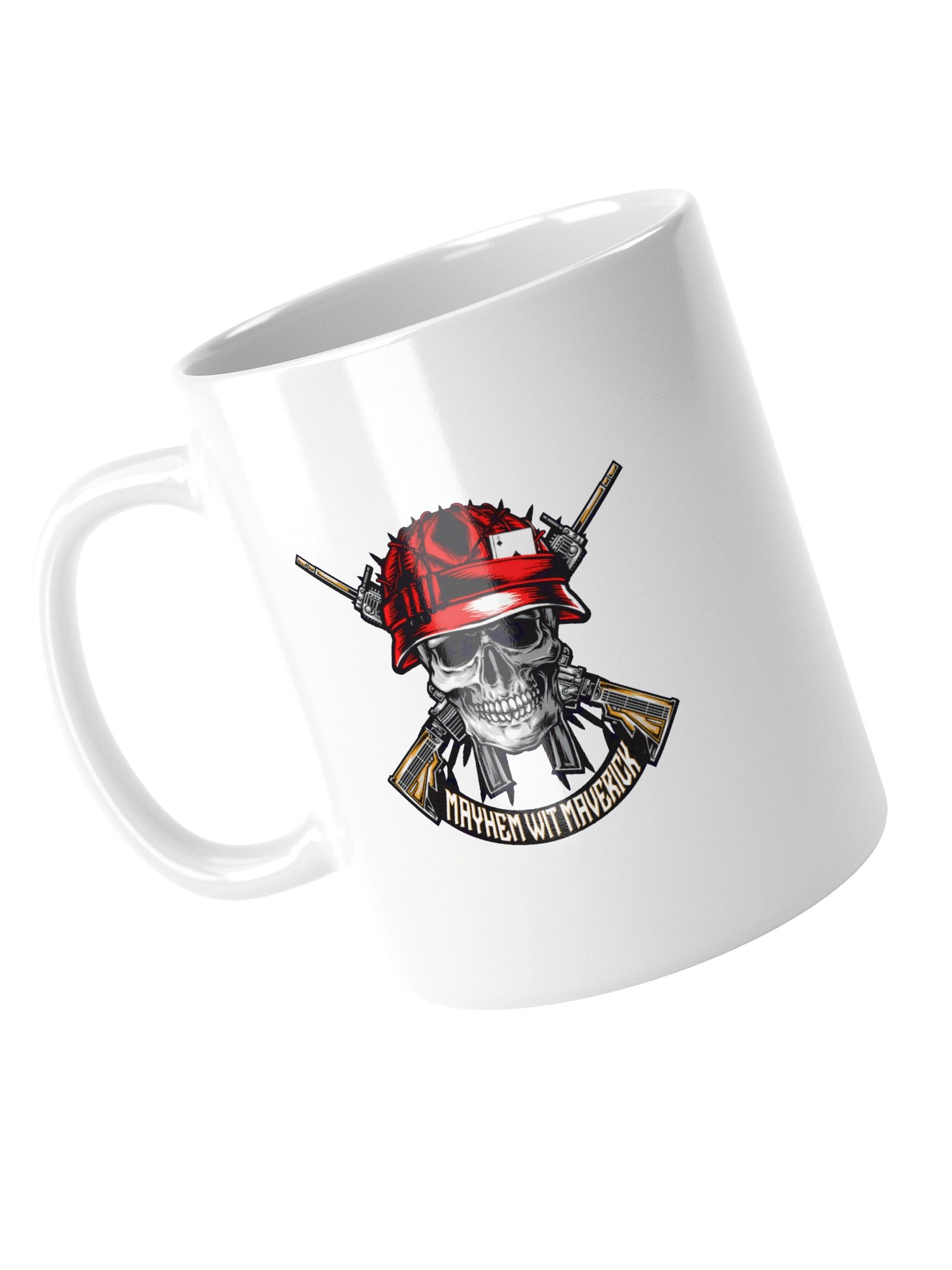 Maverick Mayhem Skull Mug (White background) product image (4)