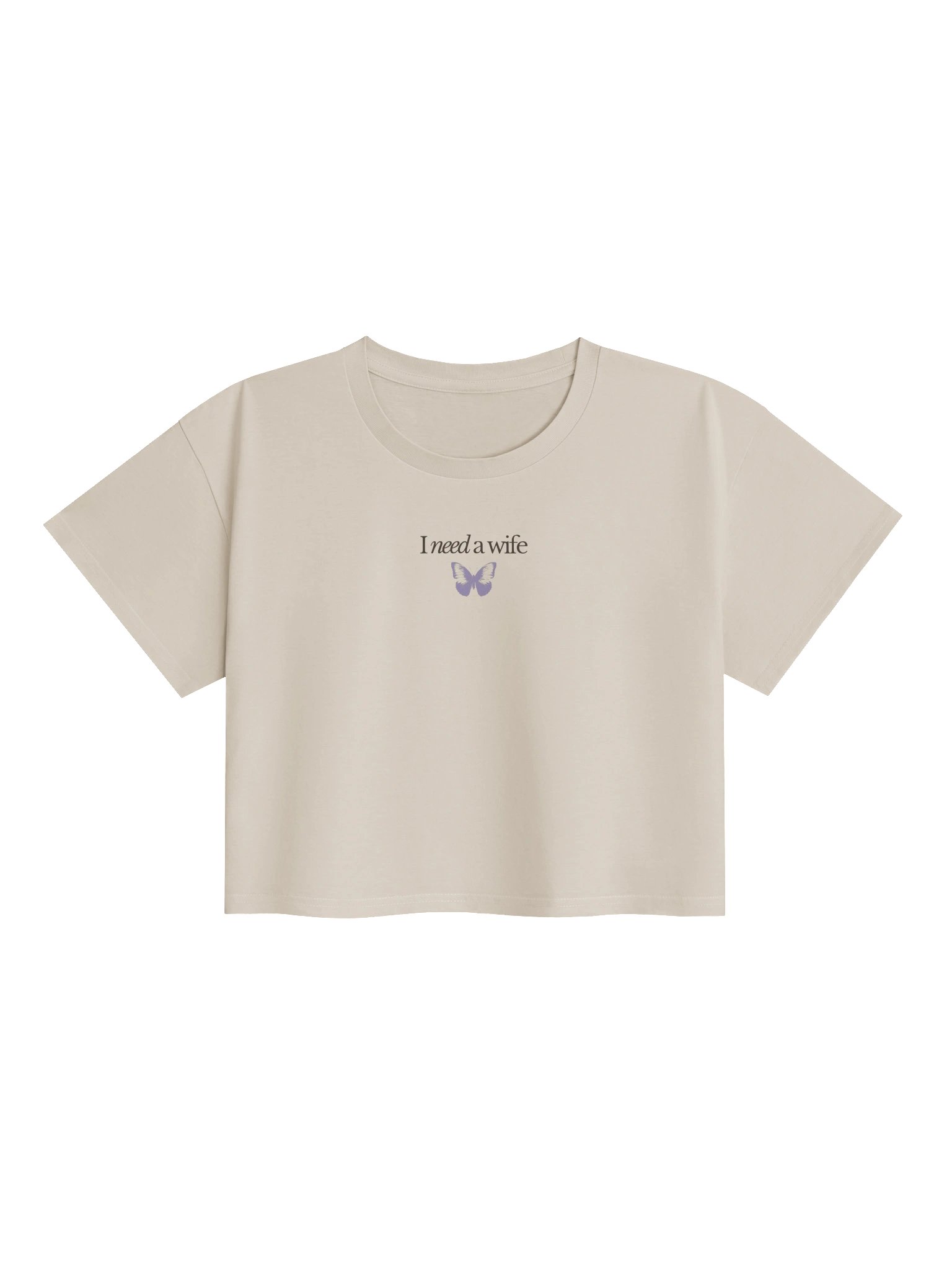 "i need a wife" crop t-shirt product image (1)
