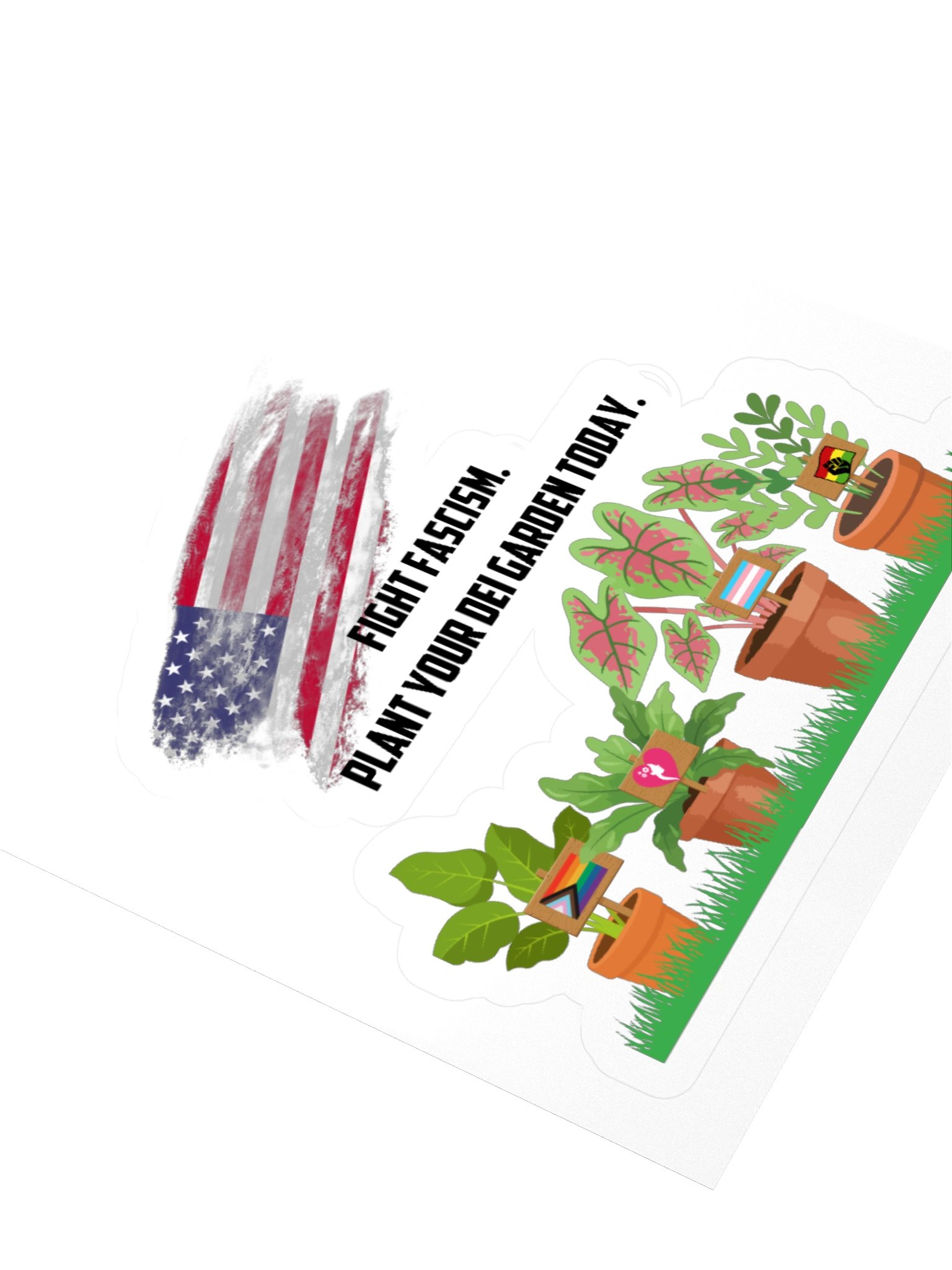 Fight Fascism Plant Your DEI Garden Kisscut Sticker product image (3)