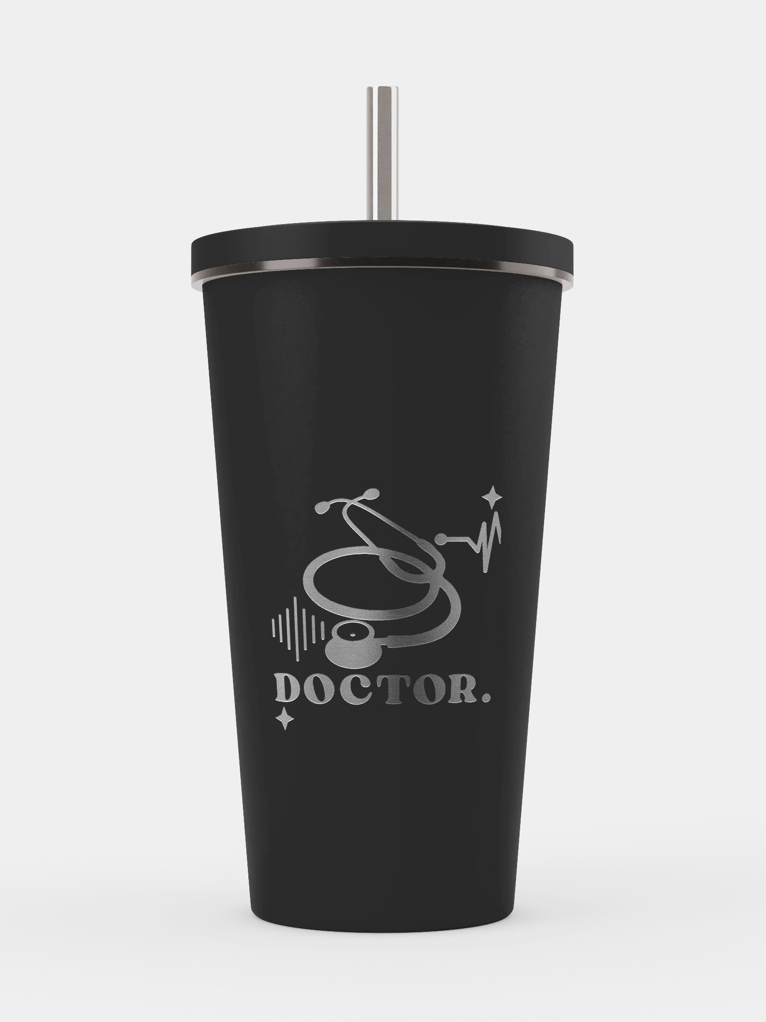 Stylish Doctor Insulated Tumbler with Straw product image (1)