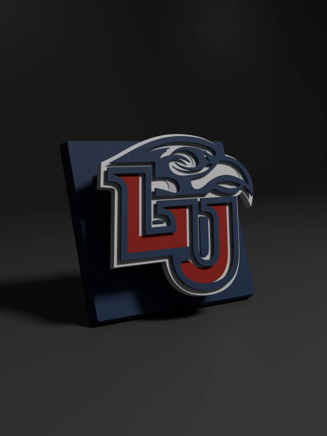 Liberty University Flames 3D Printed Floating Logo Sign (Digital File Only) product image (1)