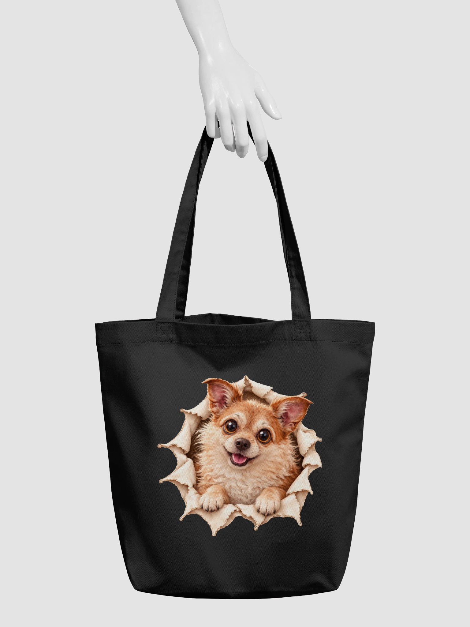 Peekaboo Puppy Front and Back Tote Bag product image (5)