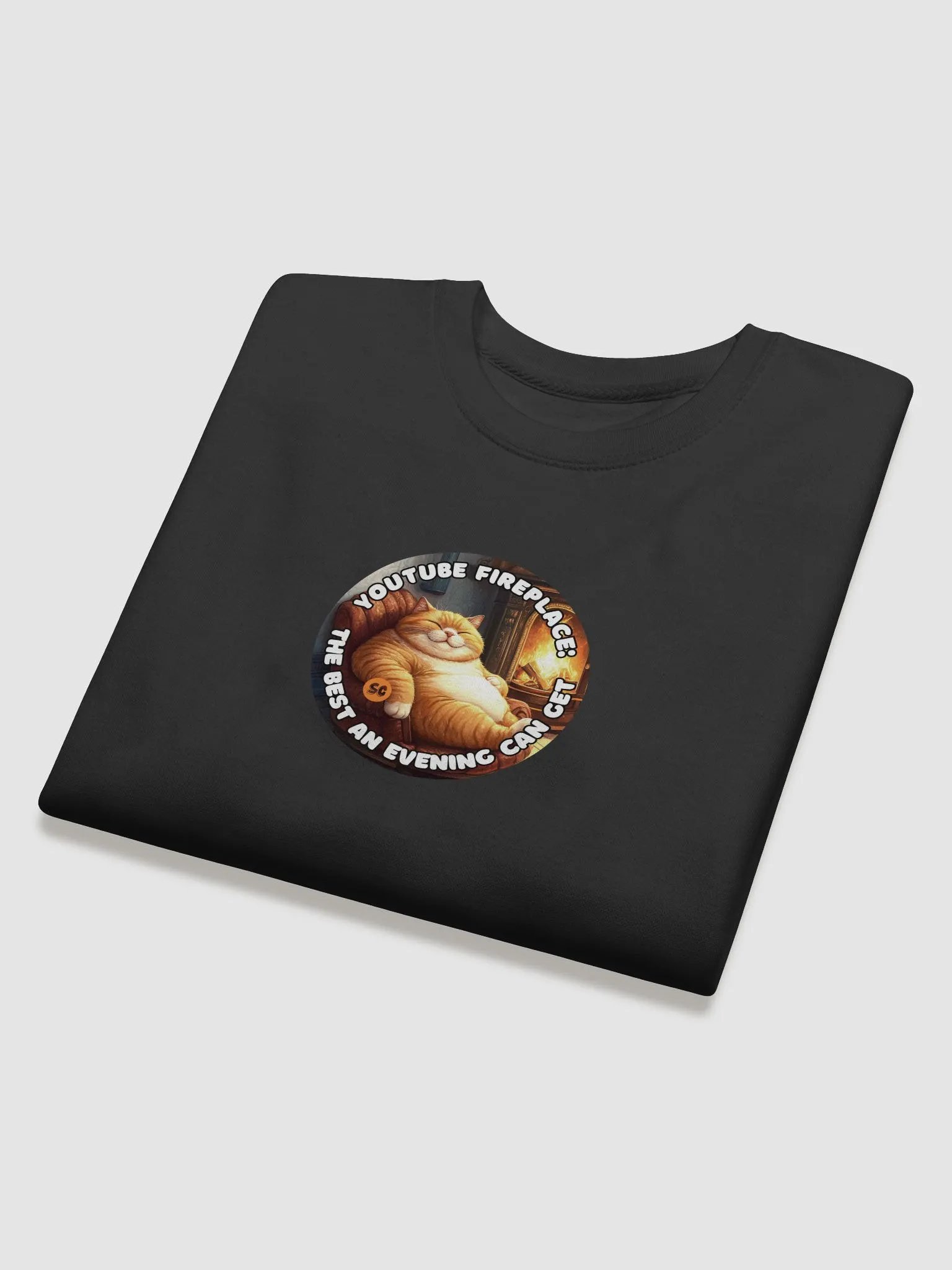 Cozy Cat - YouTube Fireplace: The Best an Evening Can Get | Sweatshirt product image (2)