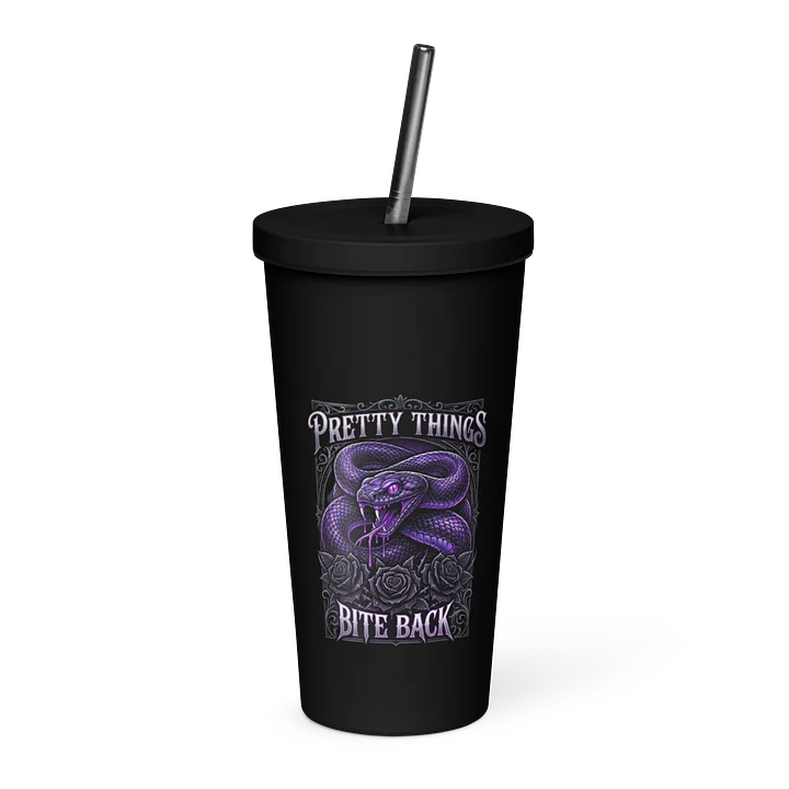 Pretty Things Bite Back — Coiled Purple Snake Tumbler product image (1)