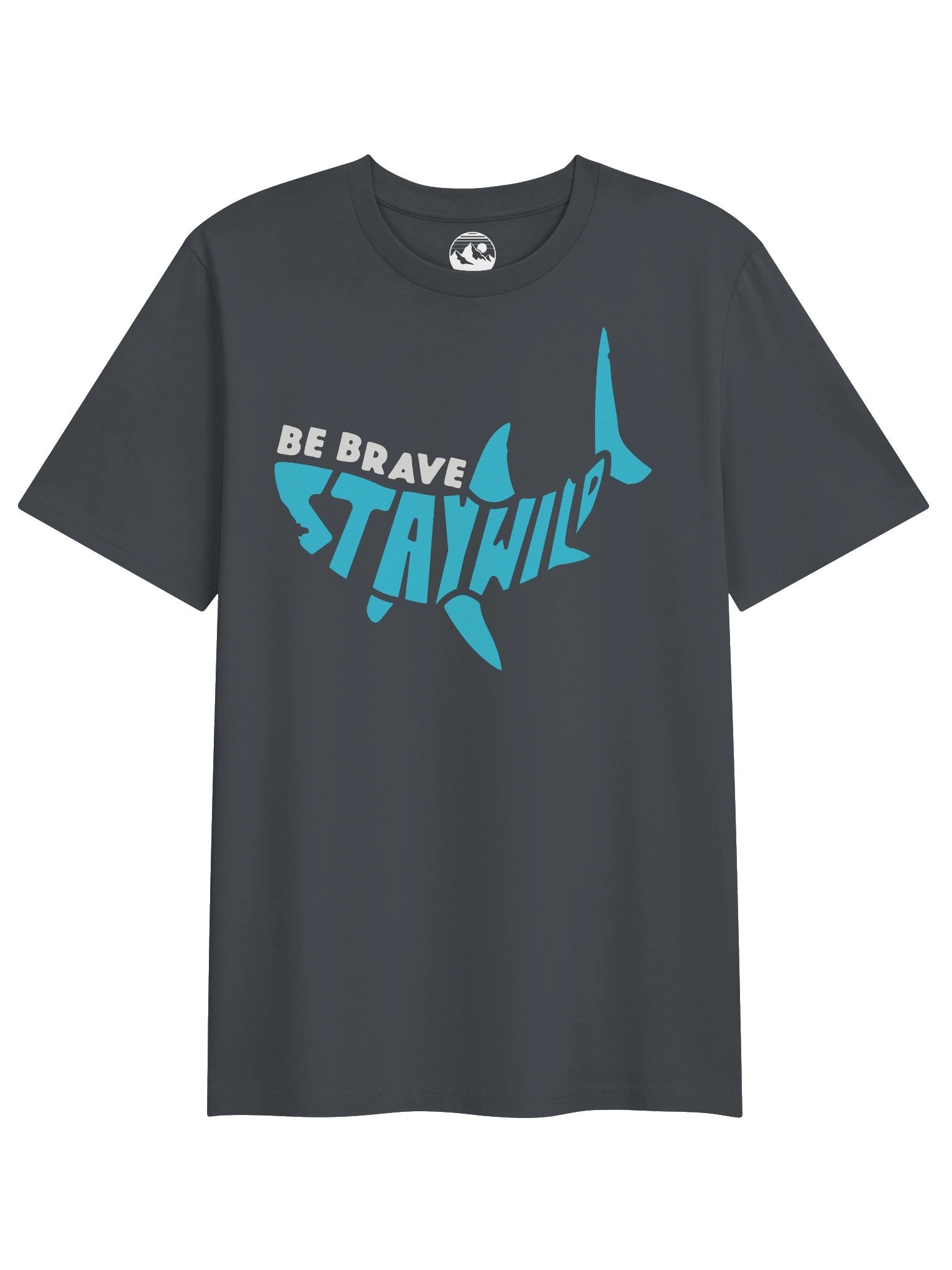 Be Brave Stay Wild Shark Unisex Organic T-Shirt product image (1)
