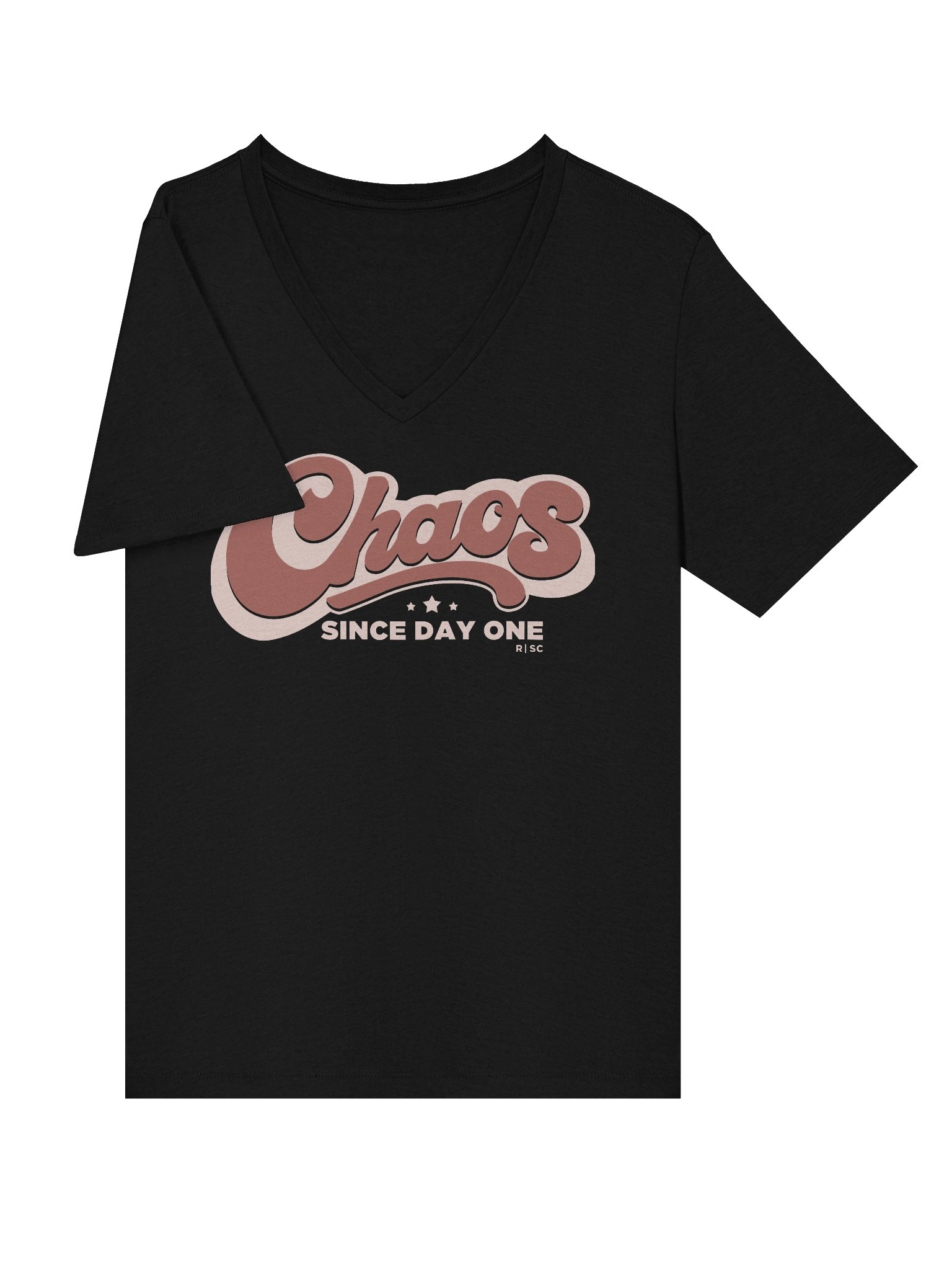 Chaos Since Day One V-neck T-shirt (Pinks) product image (17)