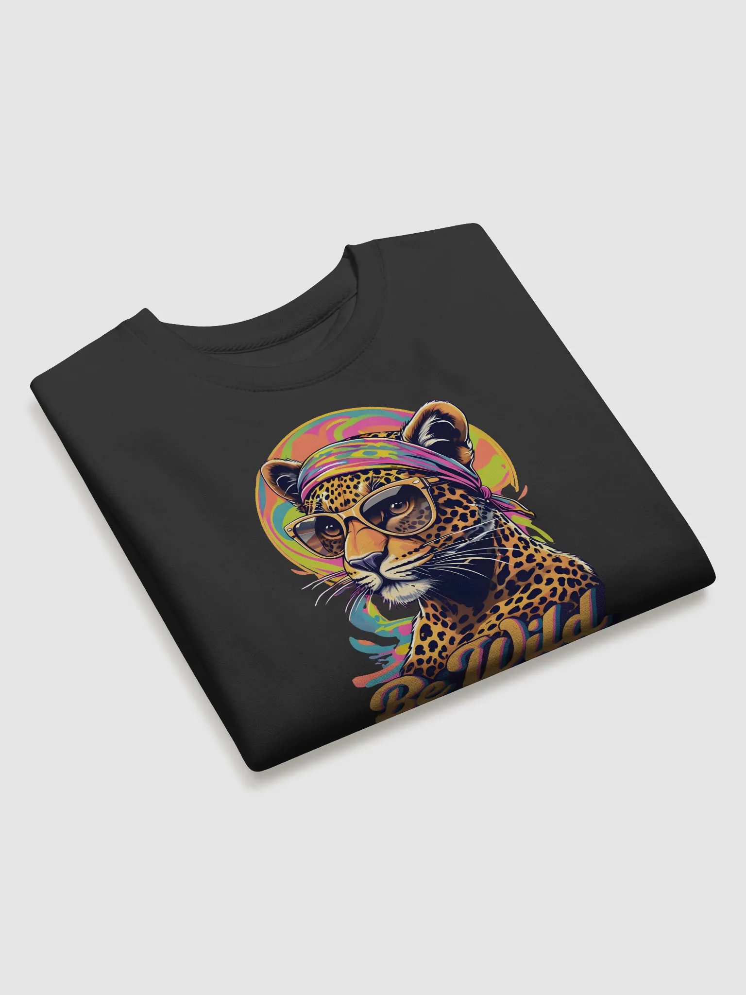 Groovy Be Wild Psychedelic Leopard Crewneck Sweatshirt product image (3)