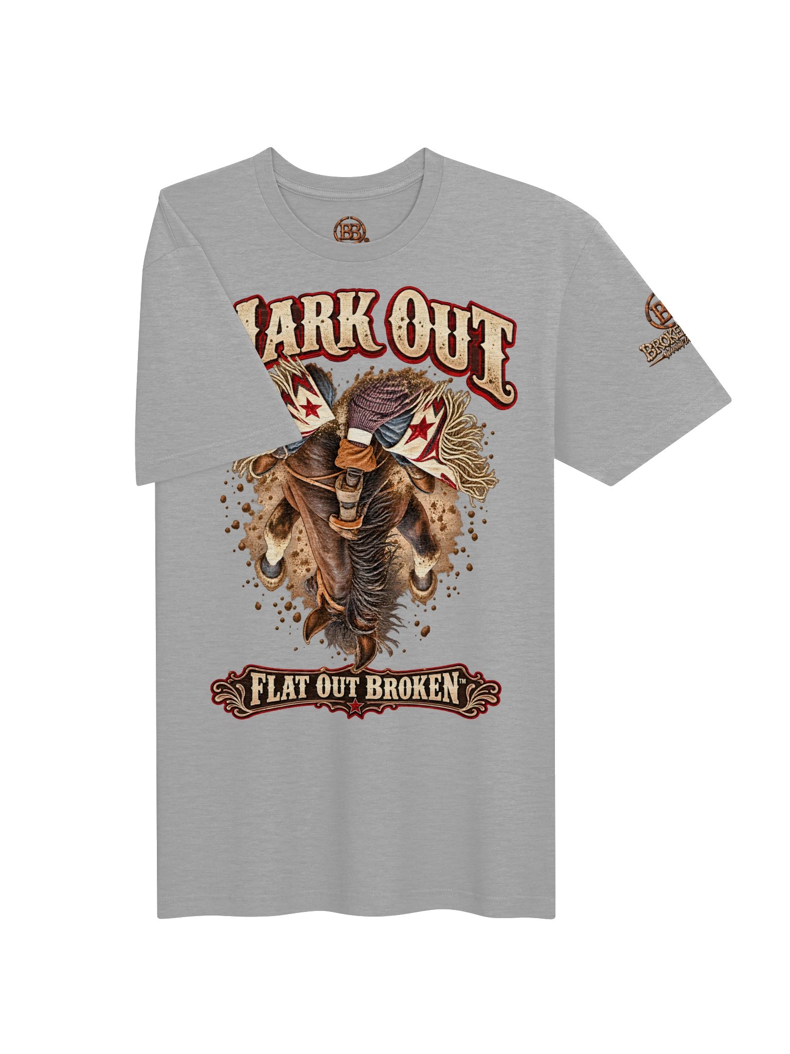 Bareback Bronc Riding Shirt — Mark Out Rodeo Tee | Broken Roughstock™ product image (5)