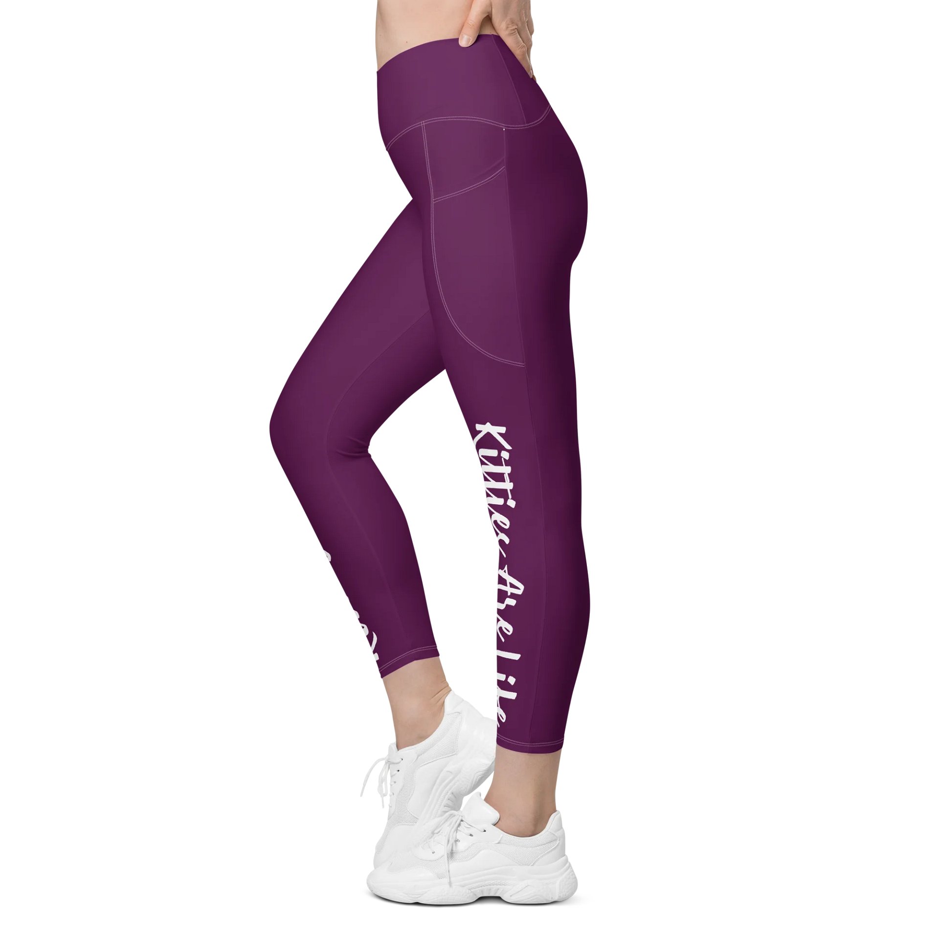 KITTIES ARE LOVE KITTIES ARE LIFE CROSSOVER LEGGING product image (4)