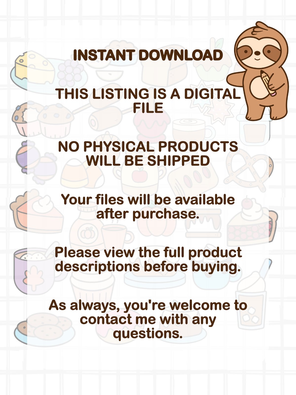 Cute Fall Treats Clipart Pack product image (9)