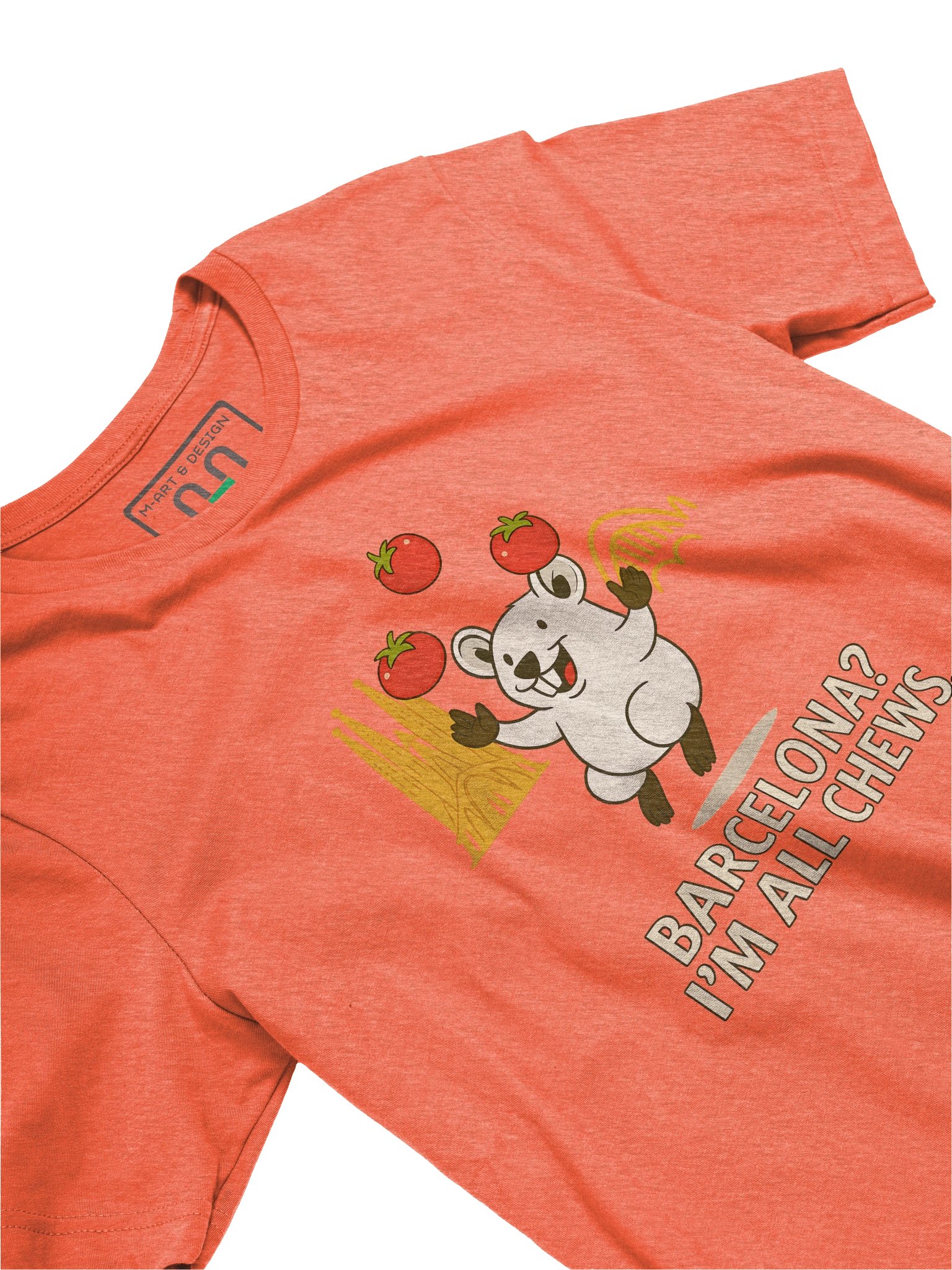 Funny Barcelona Tomato Pun Shirt – Cute Mouse Spain Tee with Sagrada Família – “I’m All Chews” | art.4uand.me product image (3)