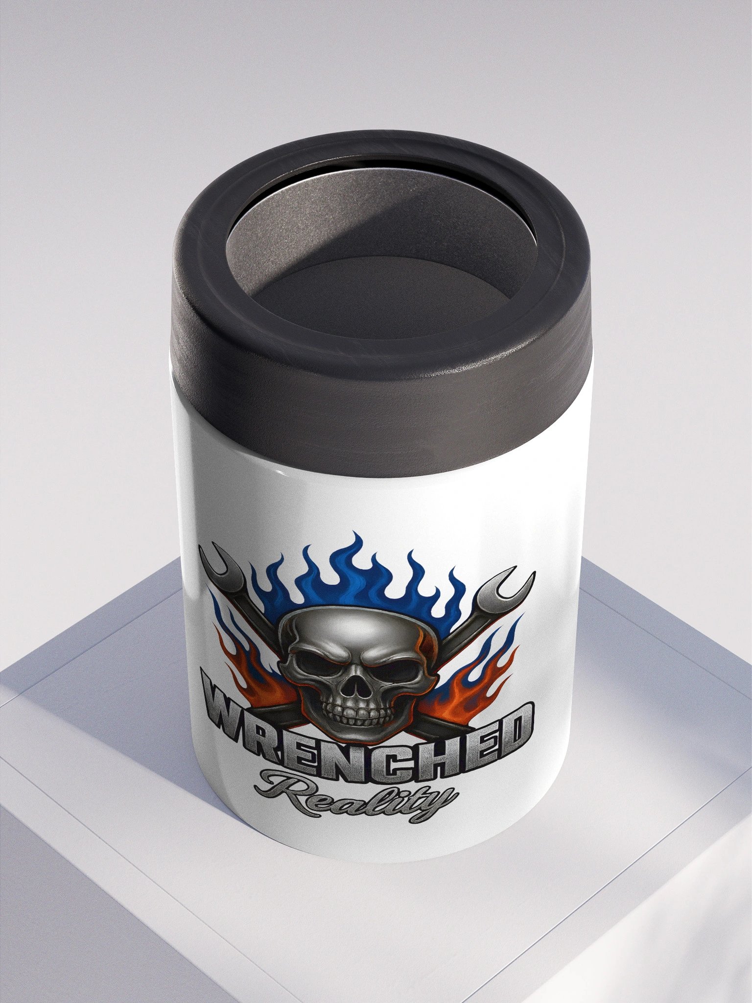 Flaming Skull Stainless Steel Koozie product image (2)