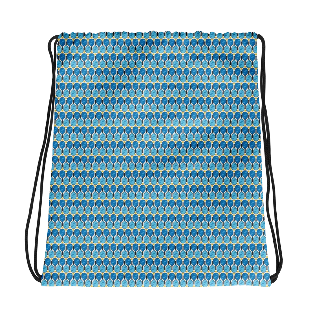 Blue Paddles Pickleball Drawstring Backpack product image (2)