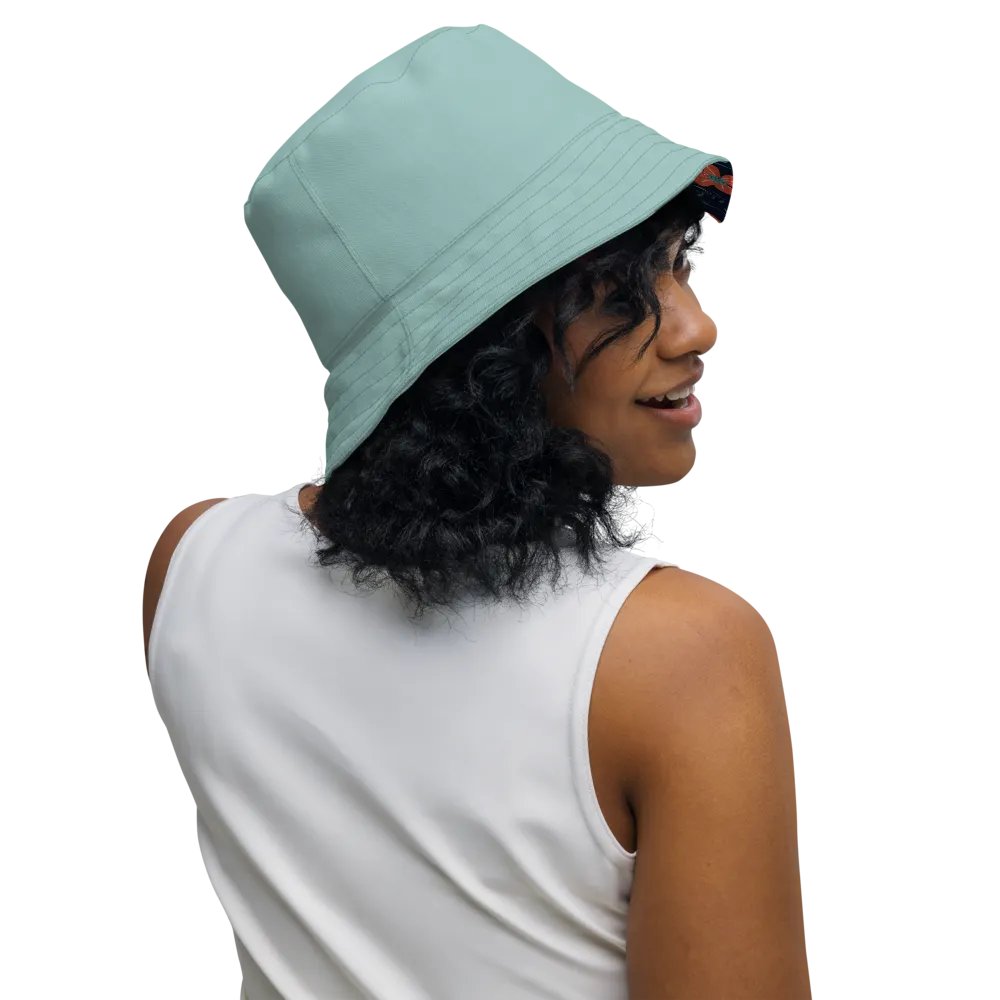 Wild Flowers Navy Reversible Bucket Hat product image (4)