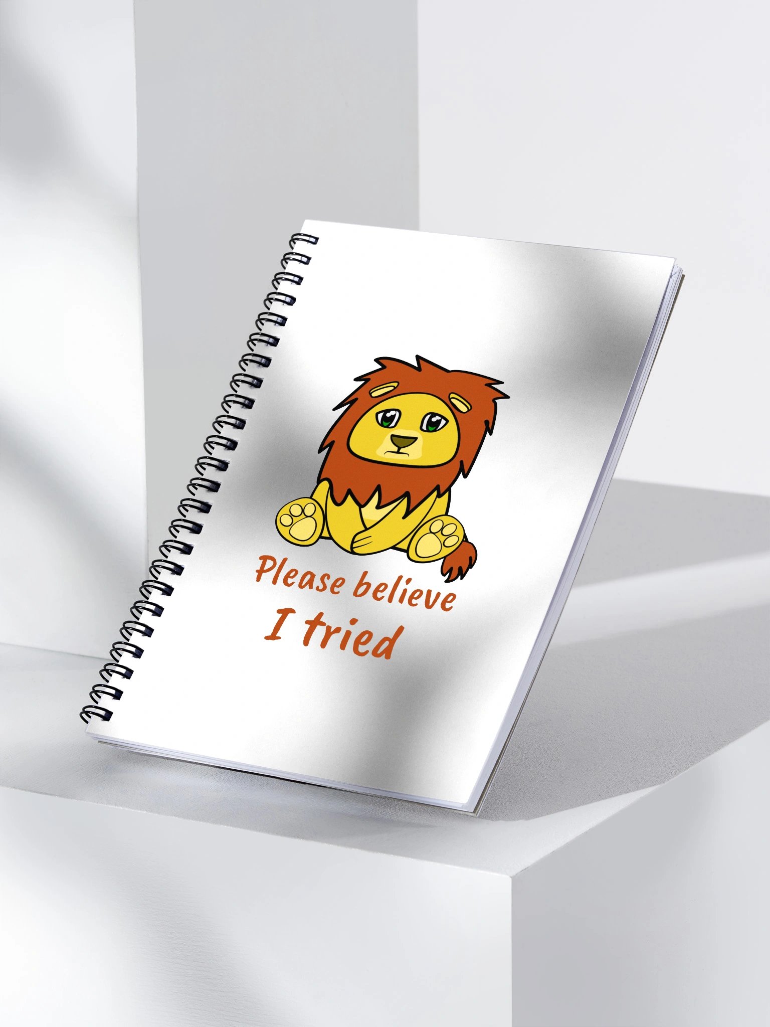 Please Believe I Tried – Lonely Lion Notebook product image (4)