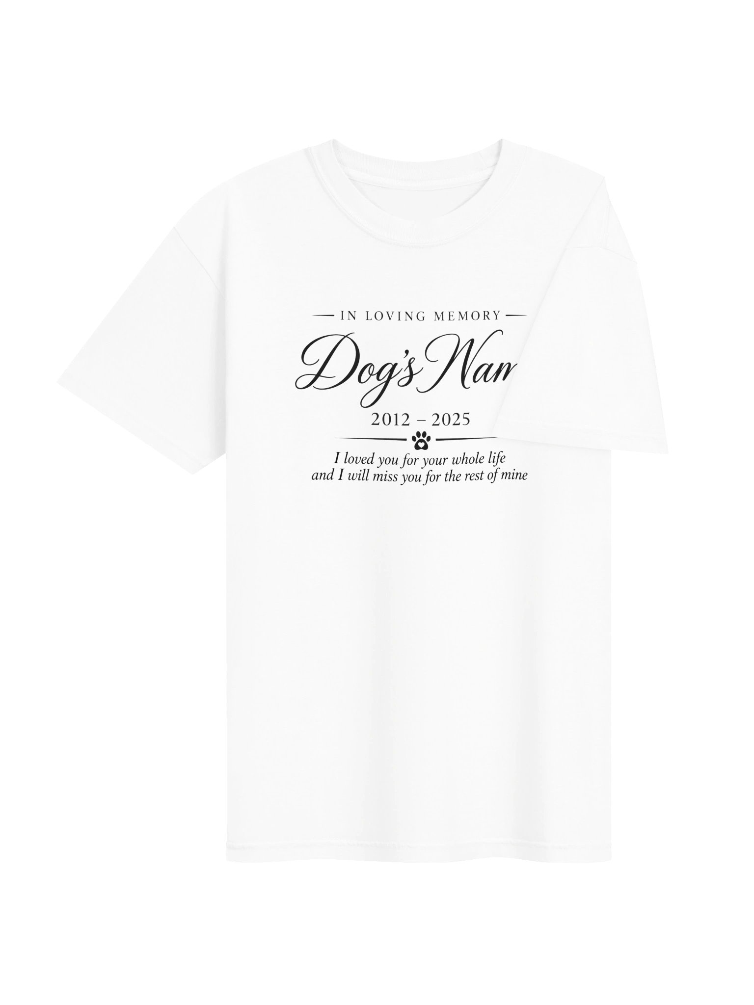 Personalized In Loving Memory Dog Memorial Tee product image (53)