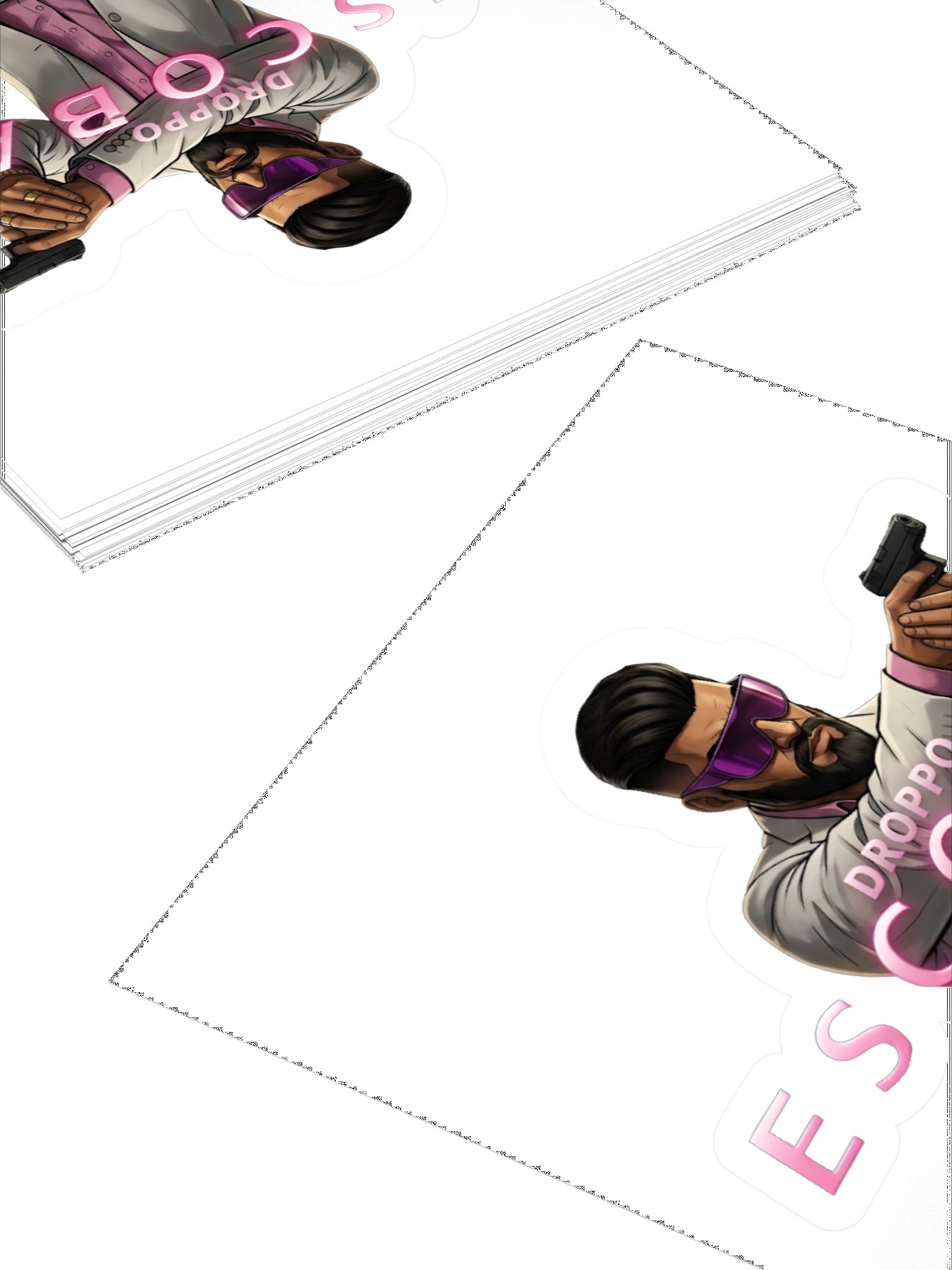 Droppo Escobar 007 Pose Peel Sticker product image (4)