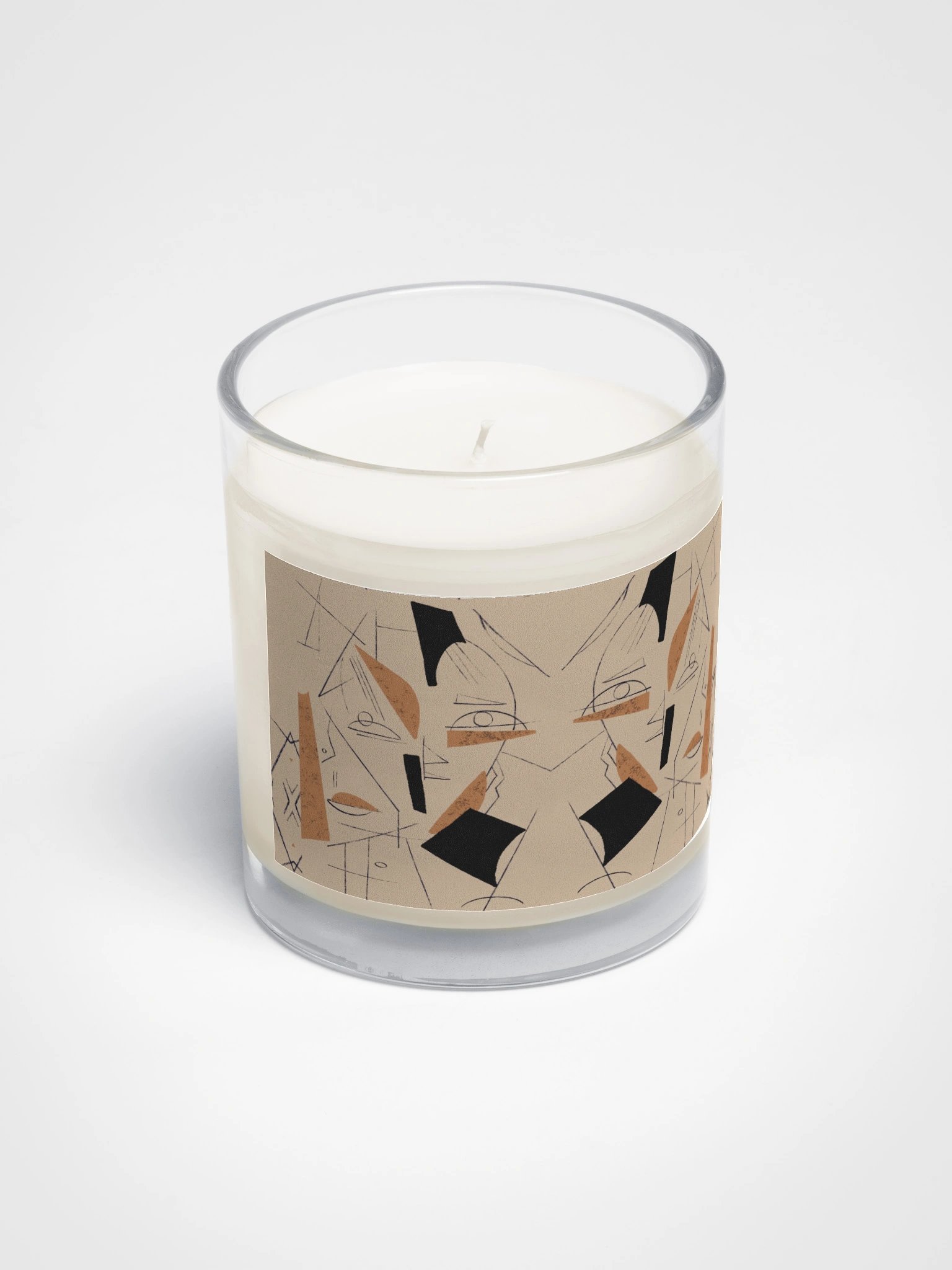 Cubist Geometric Face Soy Candle product image (2)